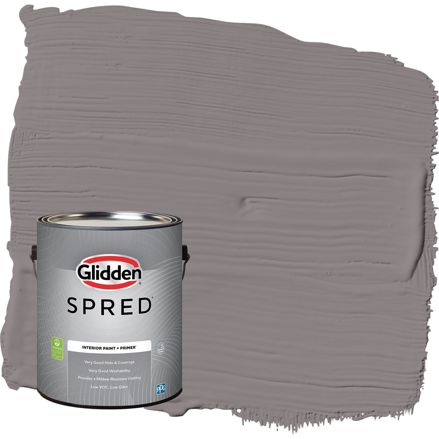 Glidden Spred Pewter Mug / Gray, Eggshell Interior Paint with Primer, 1 Gallon