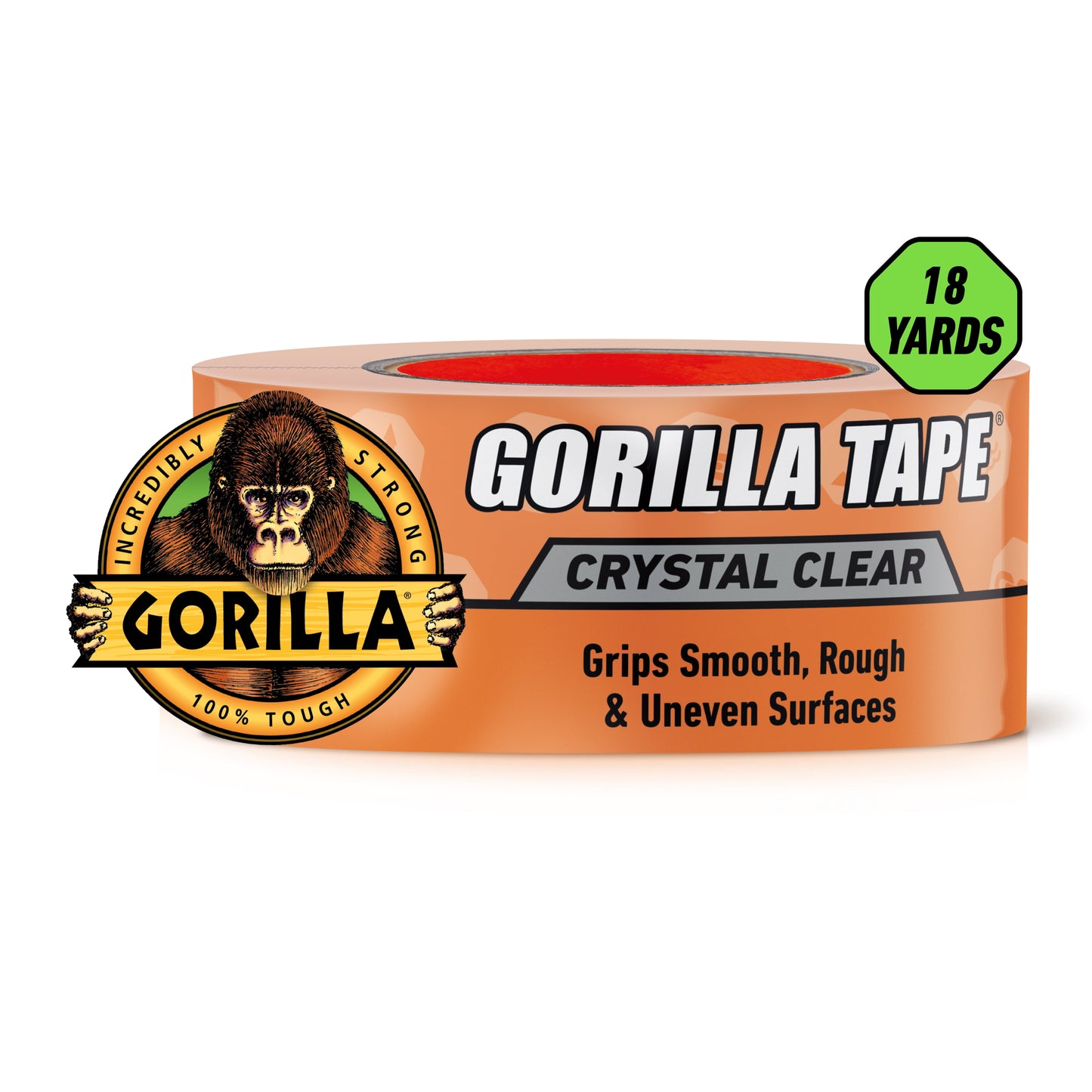Gorilla Crystal Clear Tape, 1.88†x 18 yd - Weather Resistant for Indoor or Outdoor Projects and Repairs