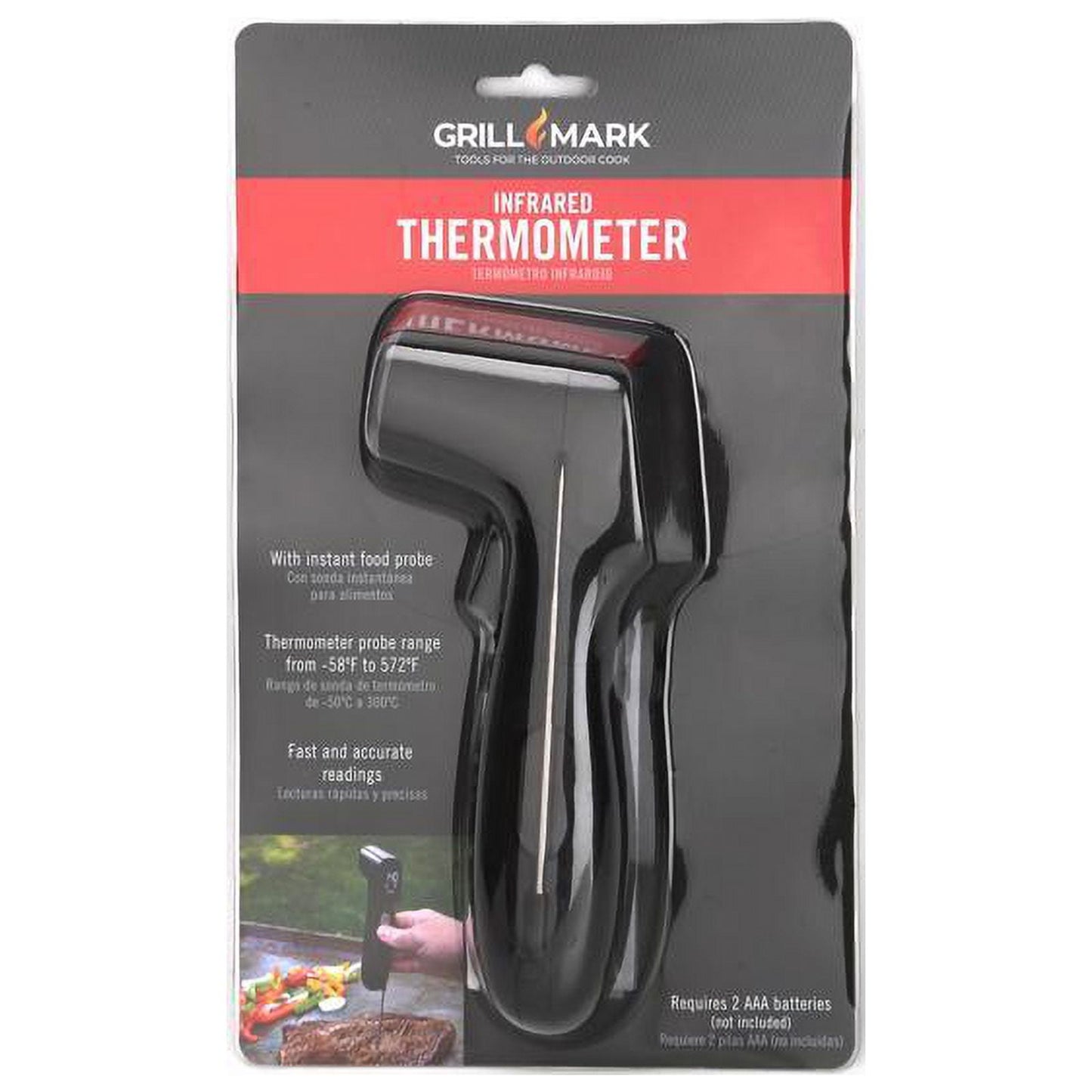 Grill Mark 8084117 Termómetro de Cocina Infrarrojo Digital Negro de Lectura Instantánea