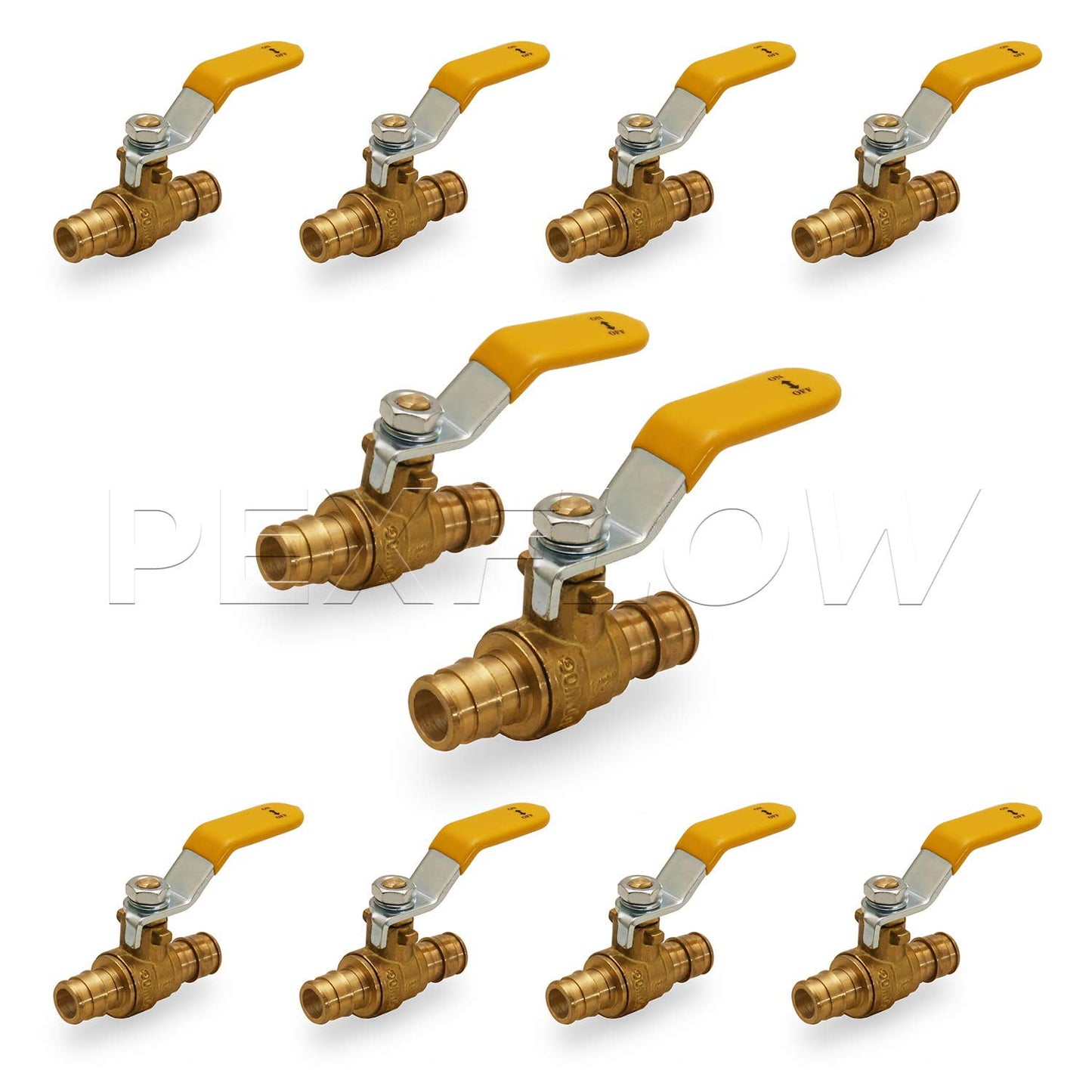 Heavy Duty Brass Full Port PEX Ball Valve with 1 in. Expansion PEX Connection (10 Pack)