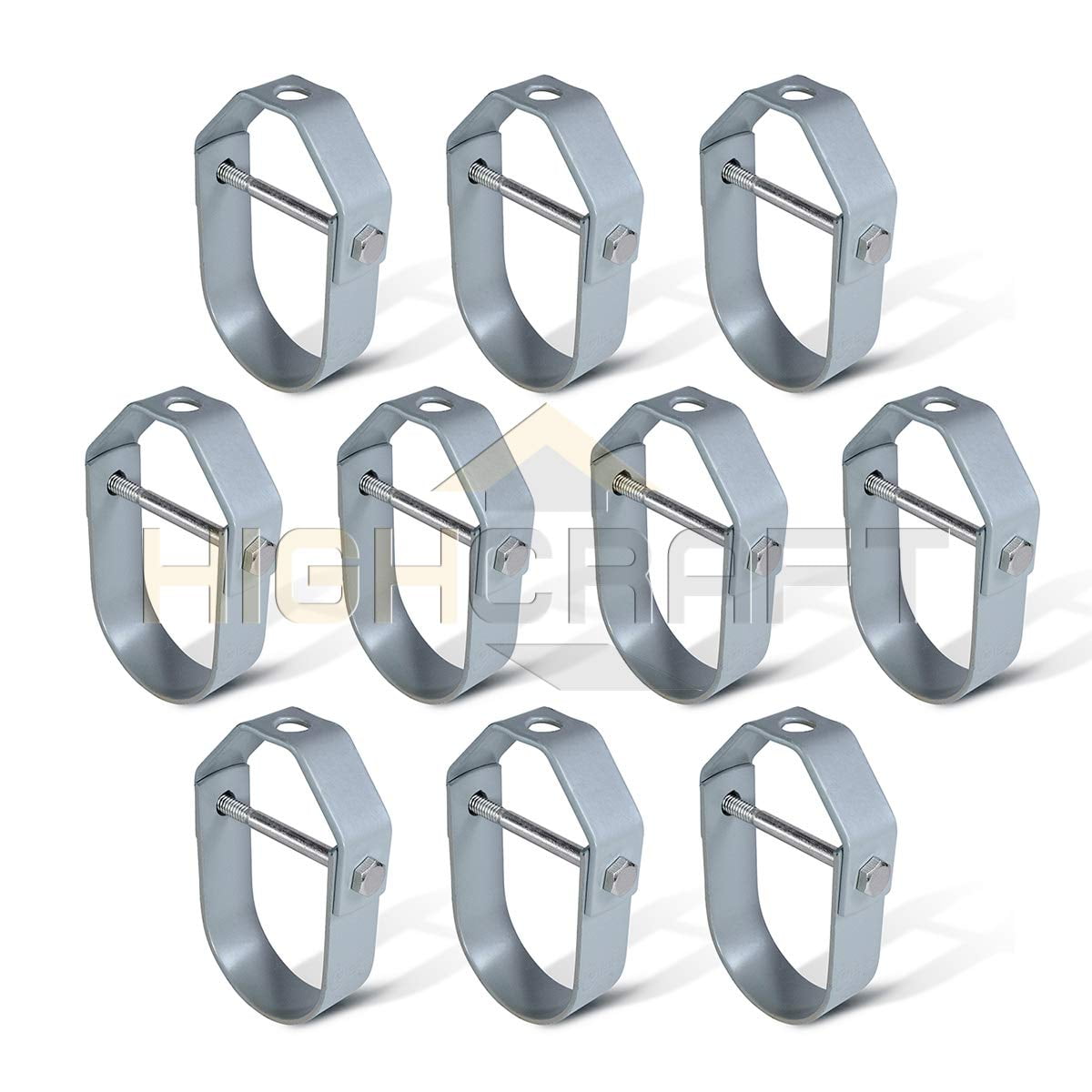 Highcraft 1-1/4 in. Clevis Hanger for Vertical Pipe Support in Light-Duty Epoxy Coated Steel (10-Pack)