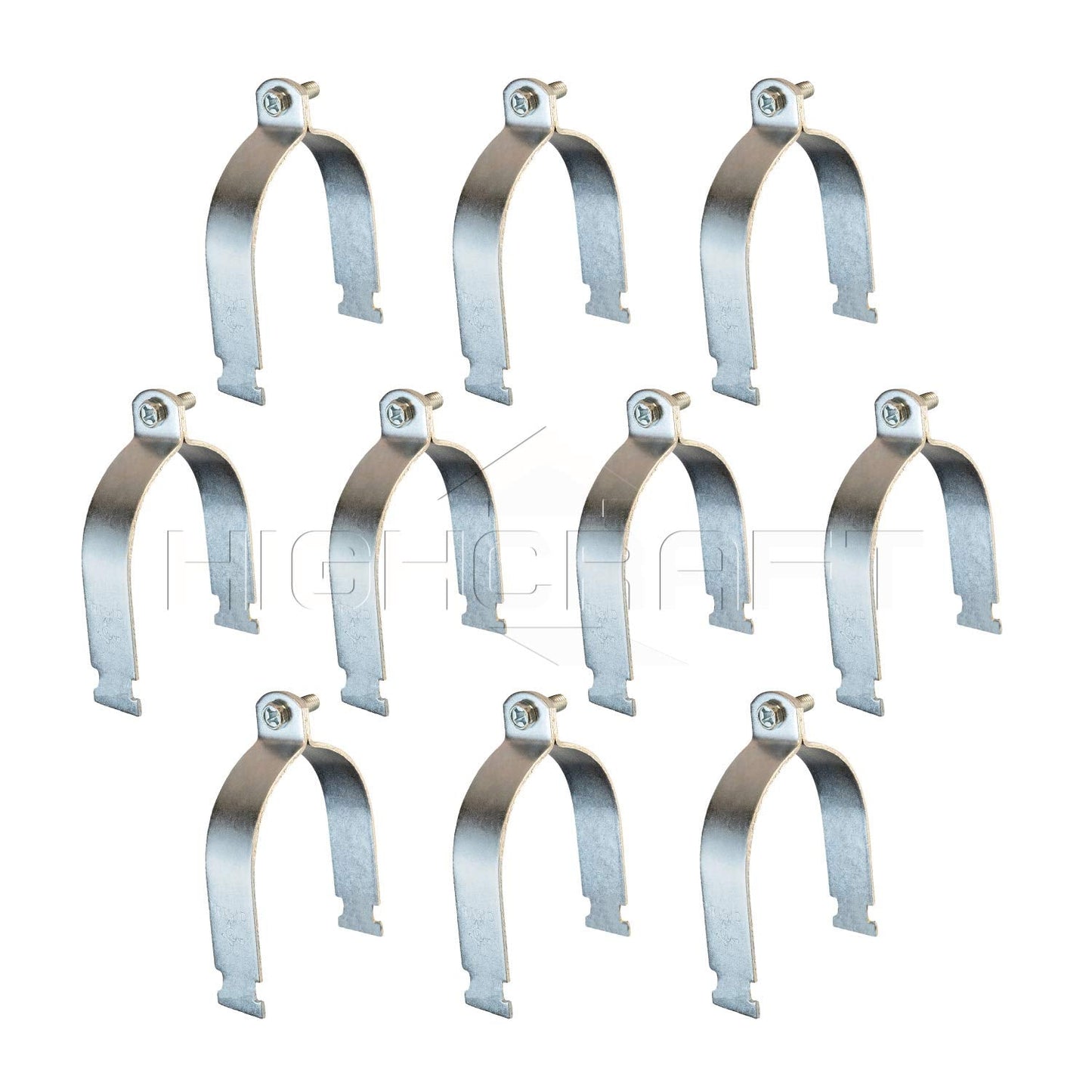 Highcraft 1-1/4 in. Electro Galvanized Steel Strut Clamp (10-Pack)