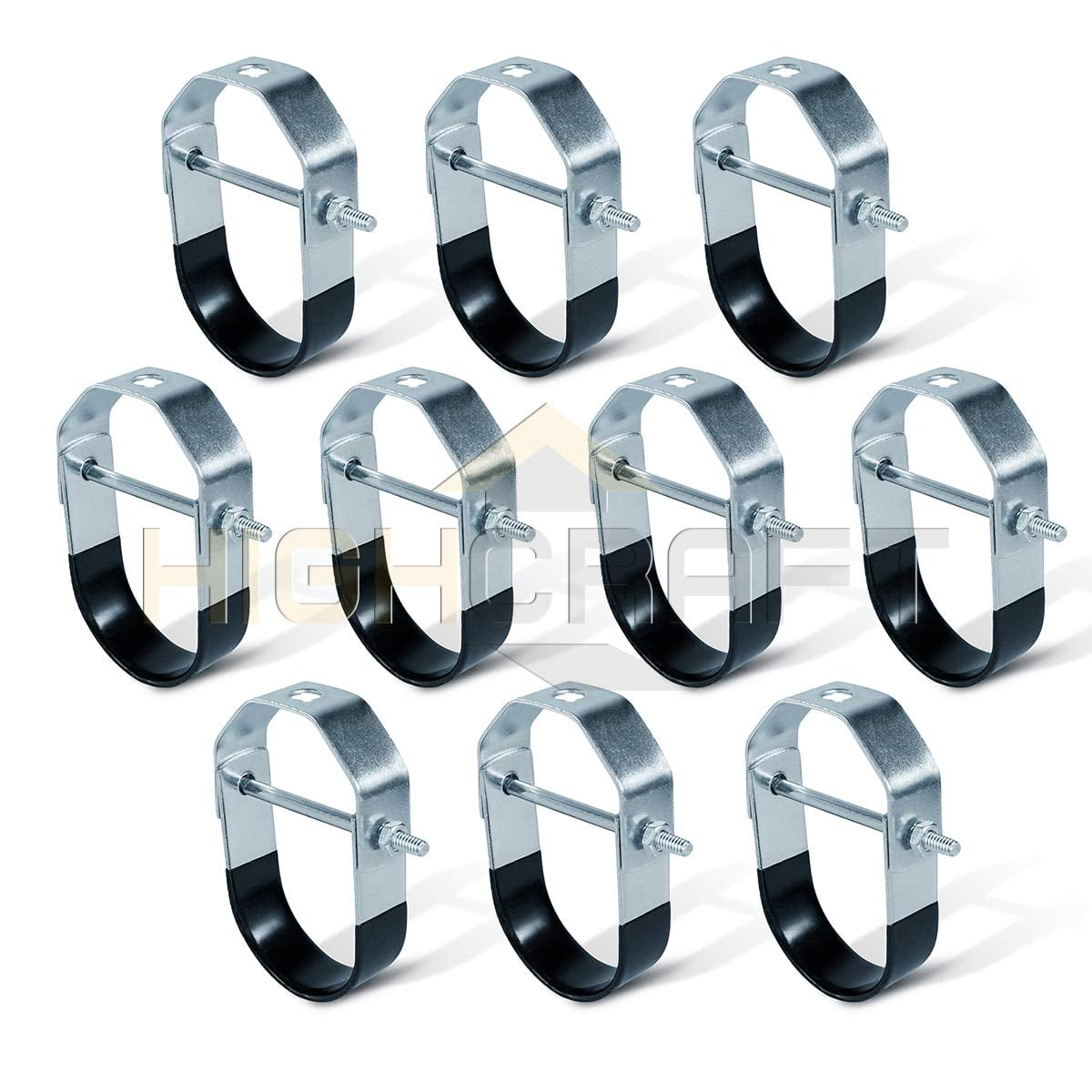 Highcraft 1/2 in. Swivel Loop Hanger for Vertical Pipe Support in Plastic Coated Steel (10-Pack)