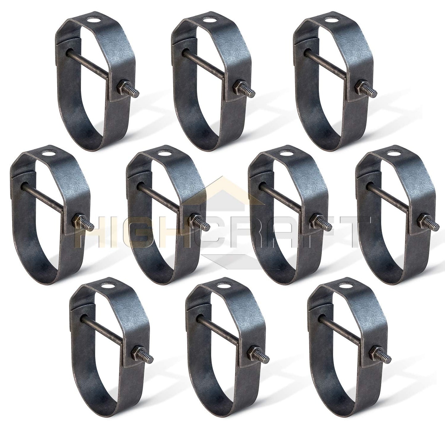Highcraft 2 in. Clevis Hanger for Vertical Pipe Support in Standard Uncoated Steel (10-Pack)