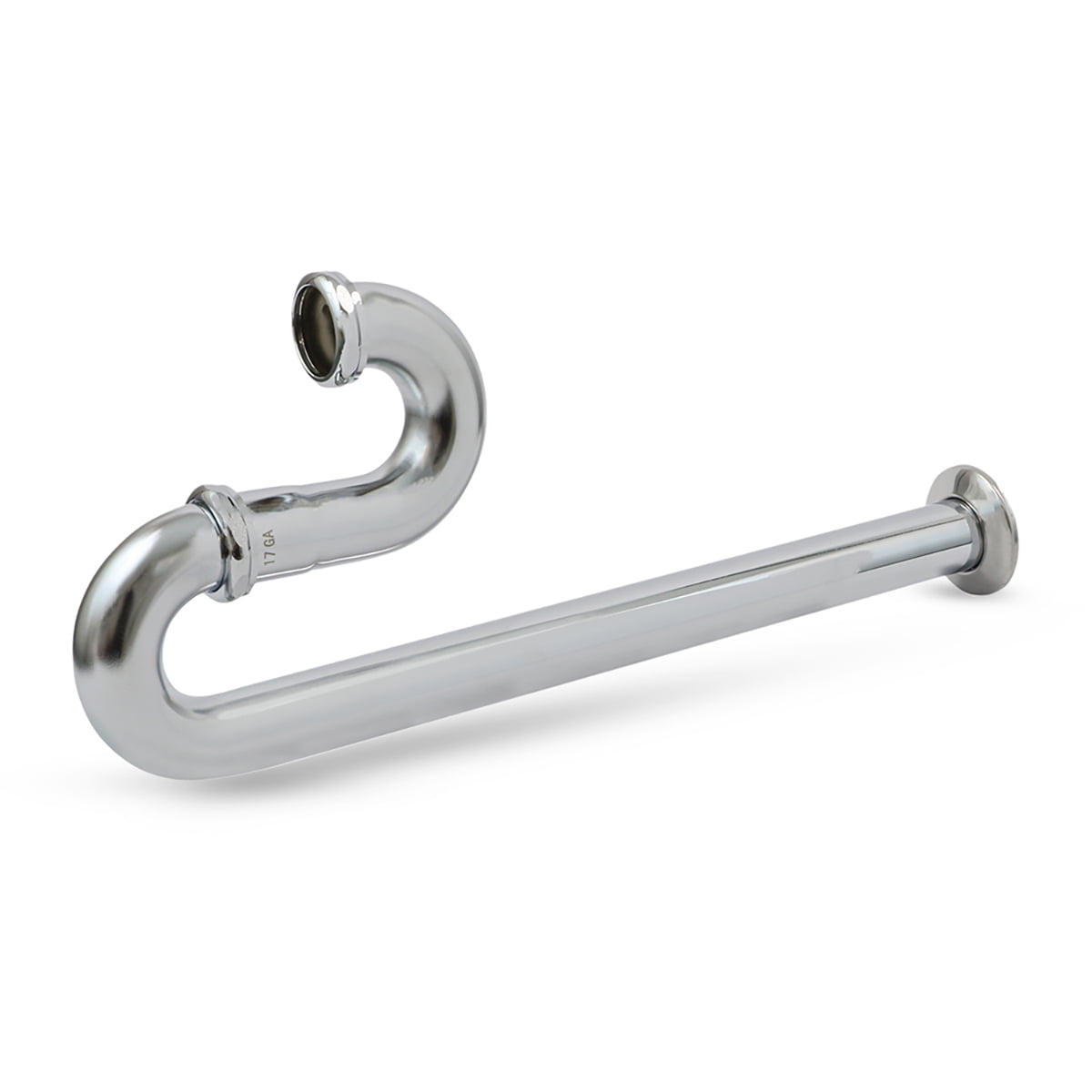 Highcraft 29121 S-Trap with Flange, for Tubular Drain Applications, 1-1/2 in., 22GA Brass, Chrome Plated