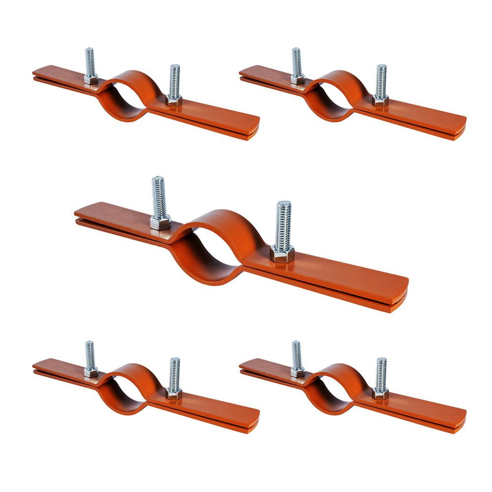 Highcraft 6 in. Riser Clamp in Copper Epoxy Coated Steel (5-Pack)