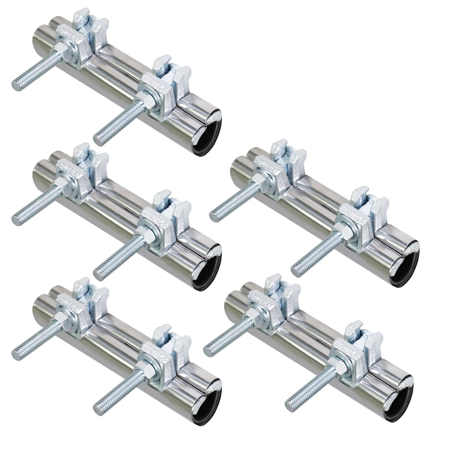 Highcraft Pipe Repair Clamp 3/8" One Bolt, 6" Long Stainless Steel (5 Pack)