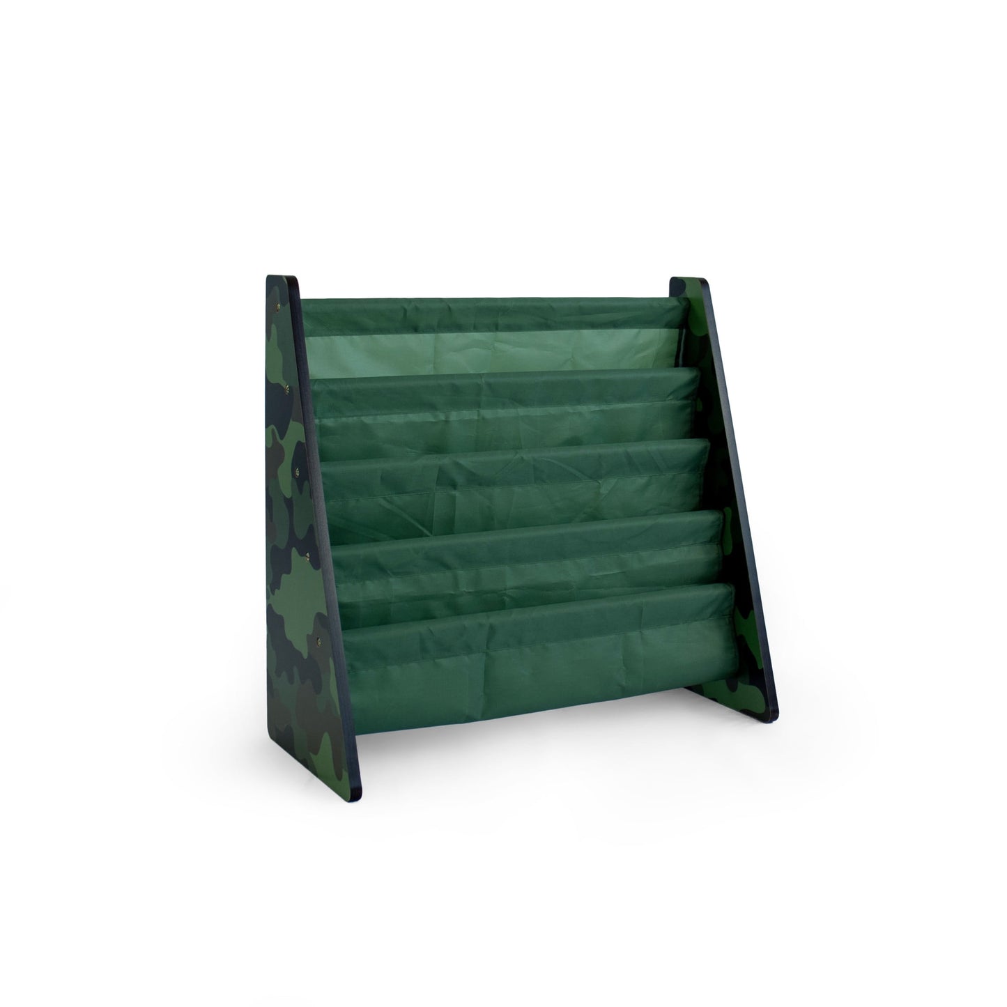 Humble Crew Kids and Toddler Bookcase 4 Tier Book Storage, Army Green Camo