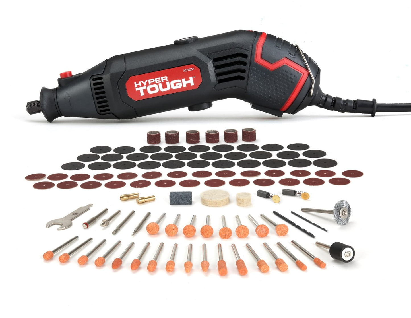 Hyper Tough Herramienta Rotativa con Cable de 1.5 Amperios con 105 Accesorios, Velocidad Variable de 120V y Estuche de Almacenamiento