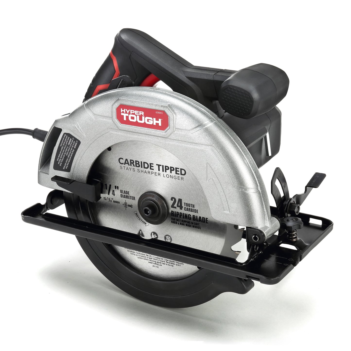 Hyper Tough 12 Amp 7-1/4 Inch Corded Circular Saw with Steel Shoe and Adjustable Bevel