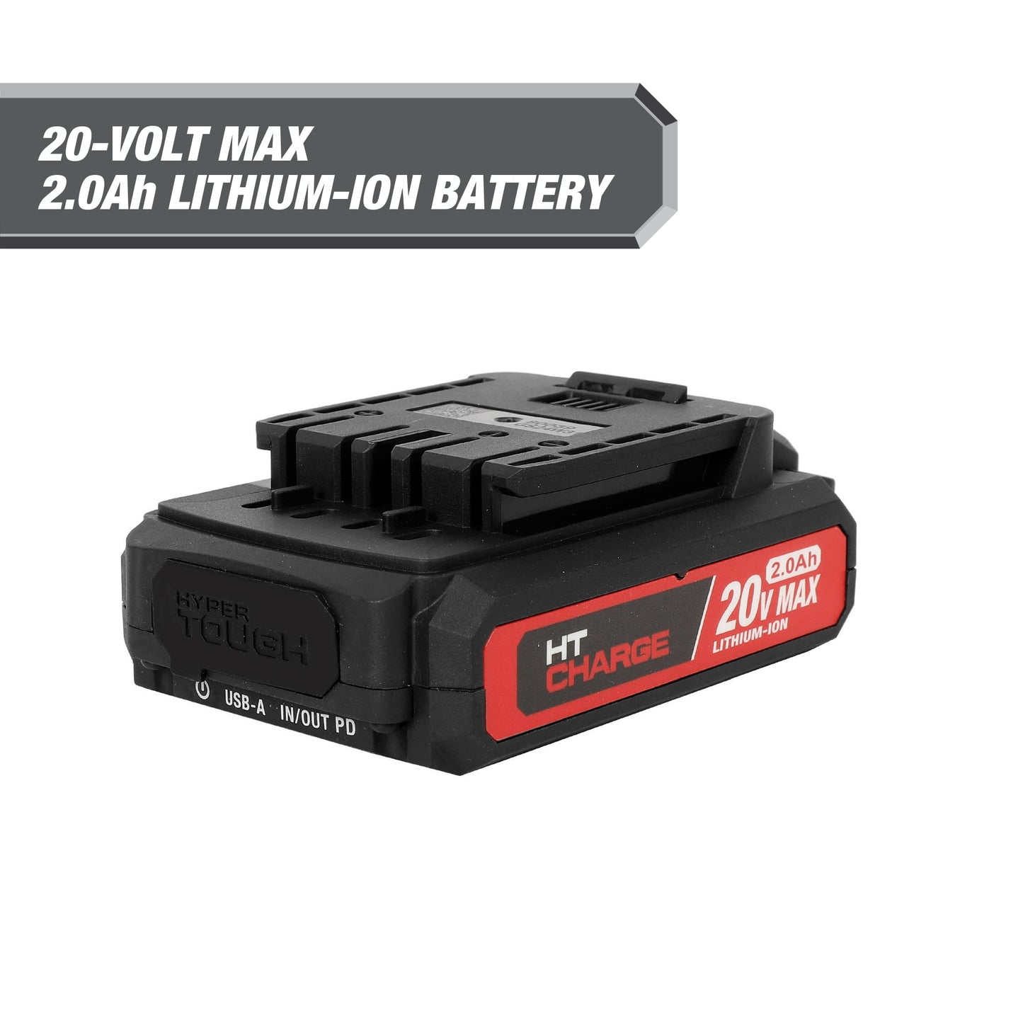 Hyper Tough Paquete de BaterÃa de Iones de Litio de 20V Máx. 2.0Ah con Puertos USB-A y USB-C