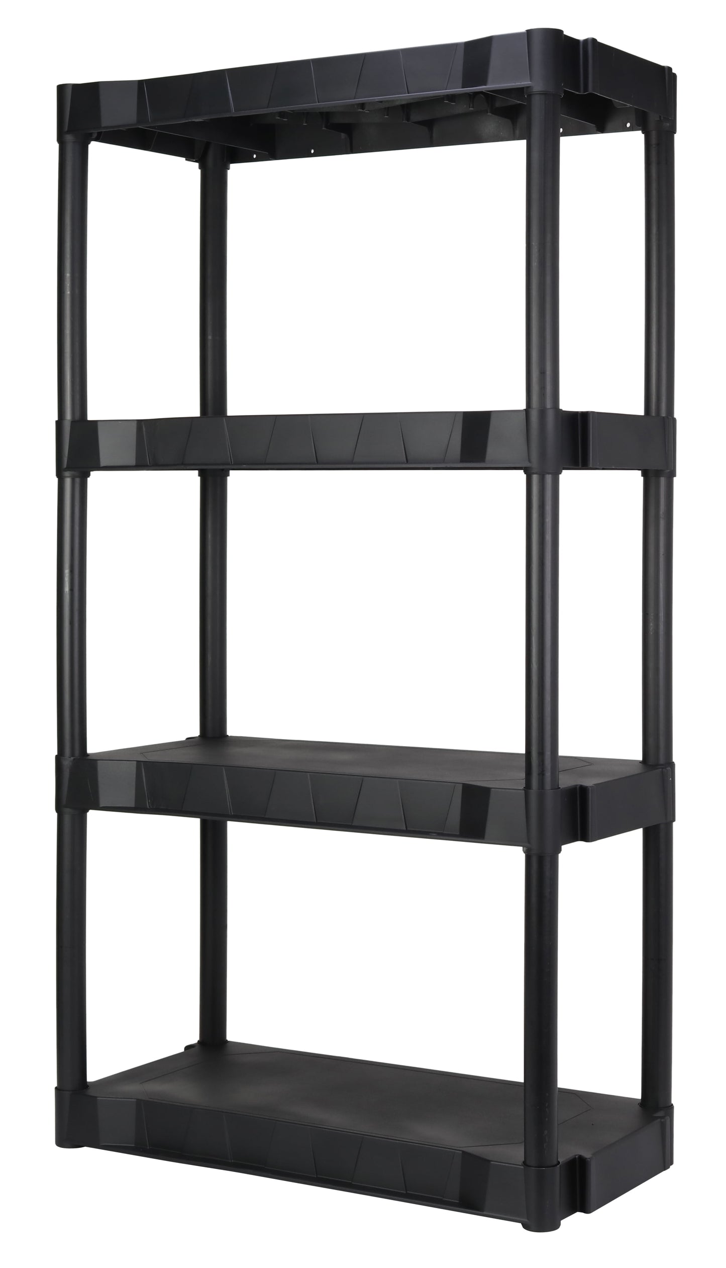 Hyper Tough 4 Shelf Plastic Shelving Unit 13.88" (D) x 30" (W) x 56.2" (H), Black