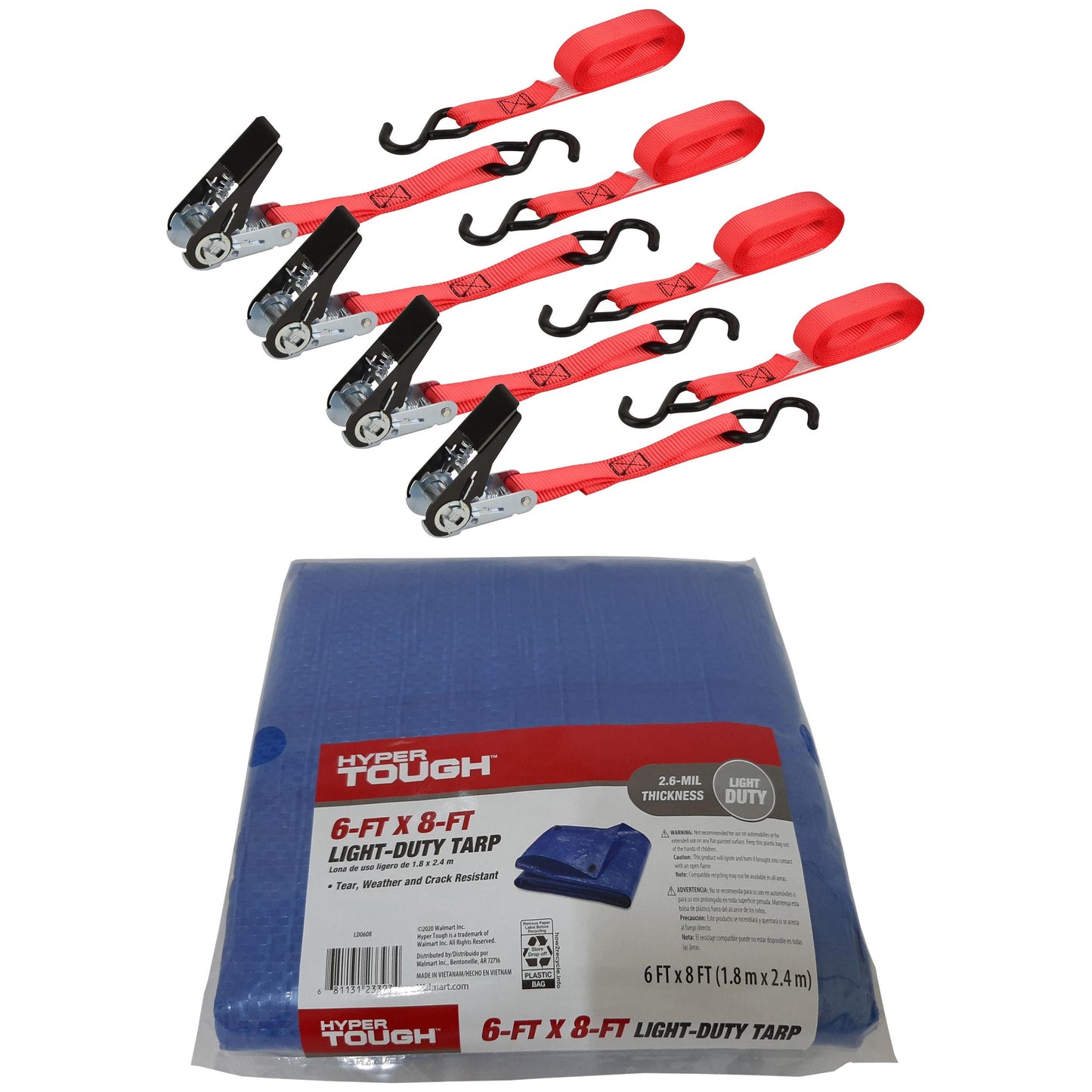 Hyper Tough LD Tie Down and Tarp Kit