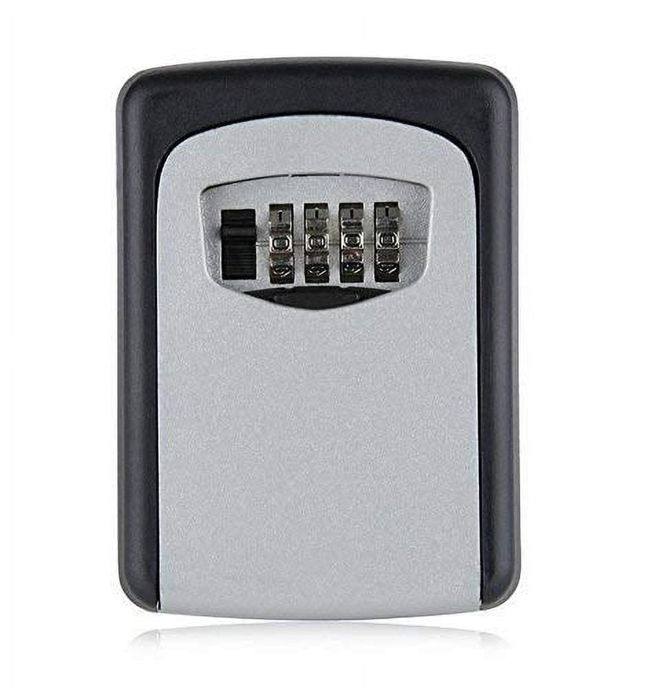 K-Cliffs Heavy Duty Wall Mount Key Lock Box 4 Digit Combination Realtor's Open House Holds up to 5 Keys, Metal, Unisex
