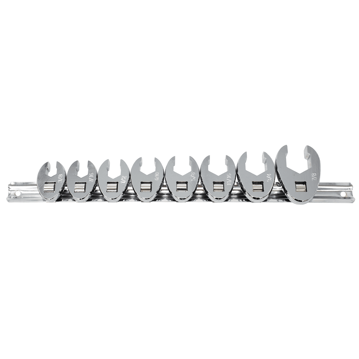 K-Tool 22300 8pc 3/8" Drive Fractional SAE Crowfoot Flare Nut Wrench Set
