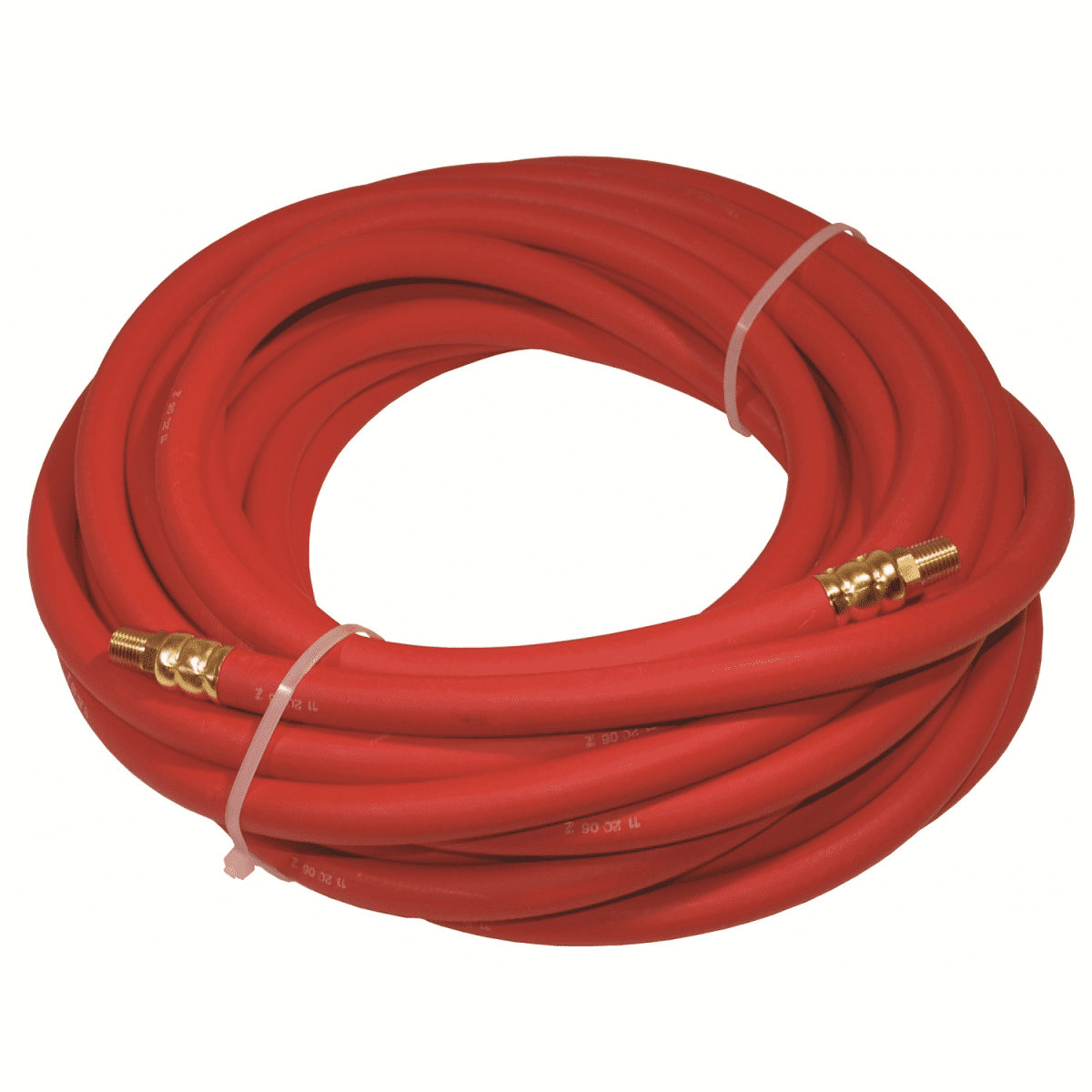 K Tool 72035 Rubber Air Hose, High Quality, 35' x 3/8" I.D., 1/4" NPT Male Fittings, 300 PSI