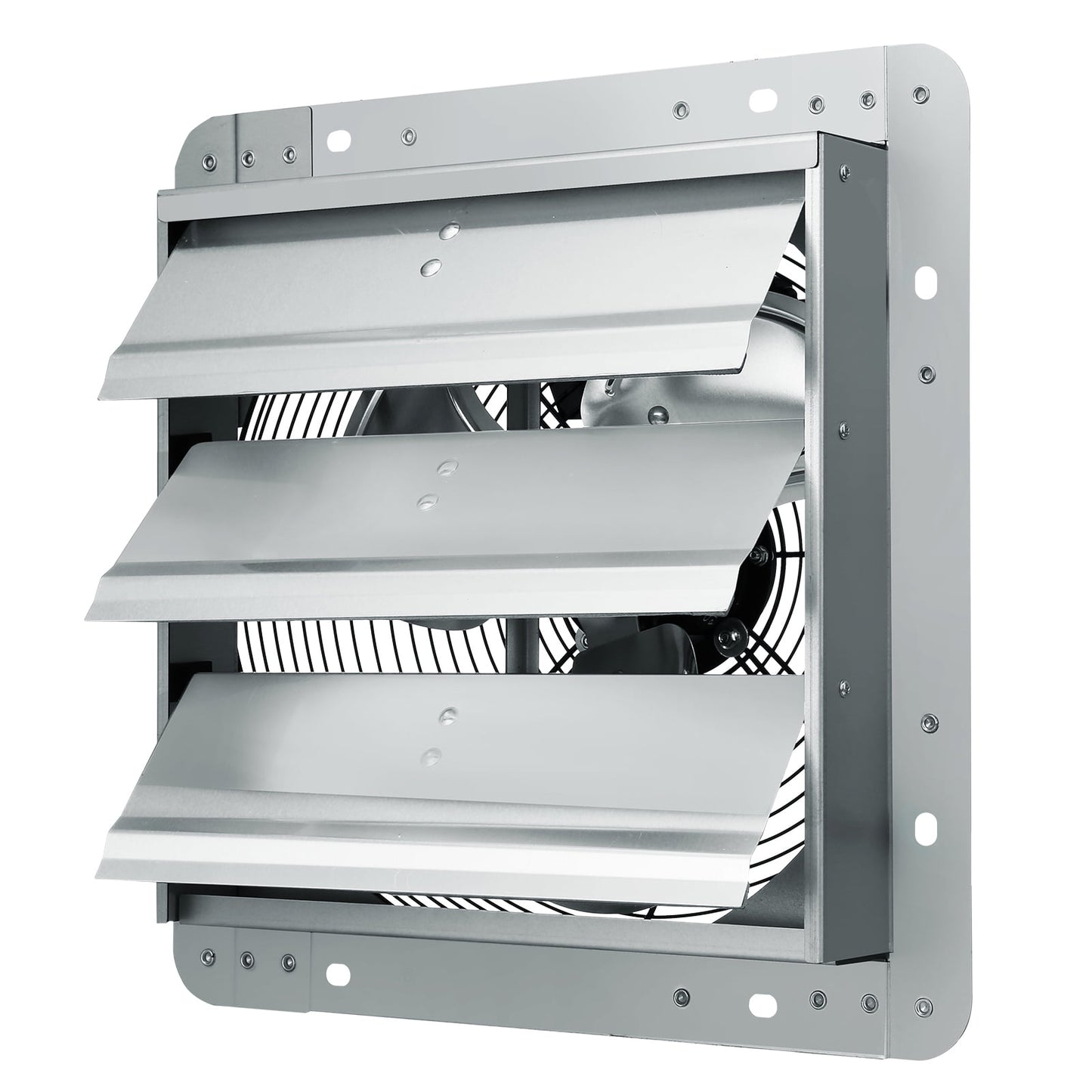 KFFKFF 12'' Shutter Exhaust Fan, High-Speed 1000 CFM, Aluminum Wall-Mounted Attic Ventilation Fan with AC Motor for Greenhouses, Garages, Sheds, and Workshops