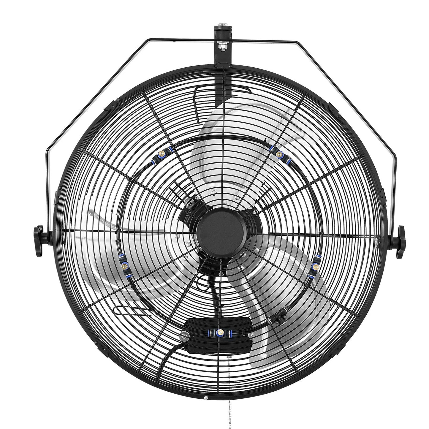 KFFKFF 20-inch Wall-Mounted Fan with Misting Function, IP44 Protection, Adjustable Rotation, 3-Speed Settings, Long Airflow Reach, Ideal for Industrial, Commercial, Garage, and Workshop Use