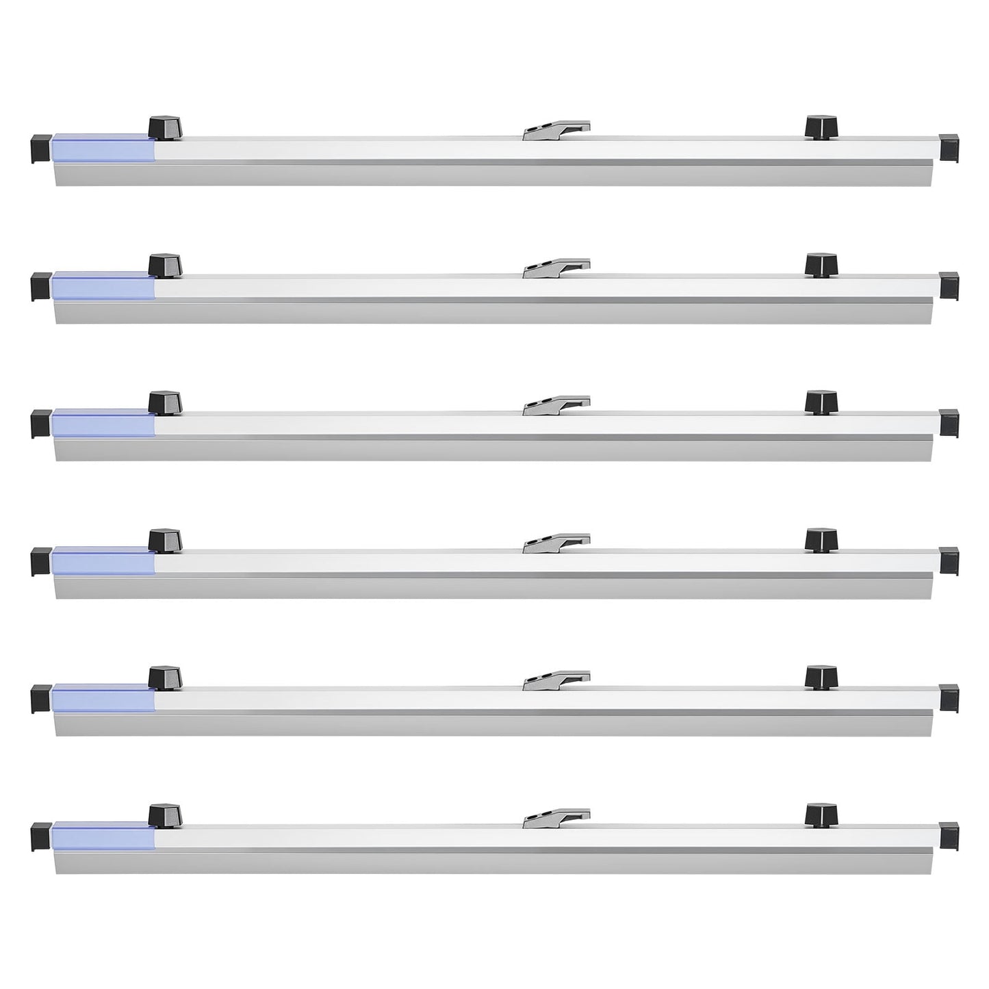 KFFKFF 30-Inch Blueprint Clamps, Aluminum Binding Strips for Large Document Storage, Ideal for Blueprints, Maps, Construction Paper, Posters, and Drawings, Pack of 6