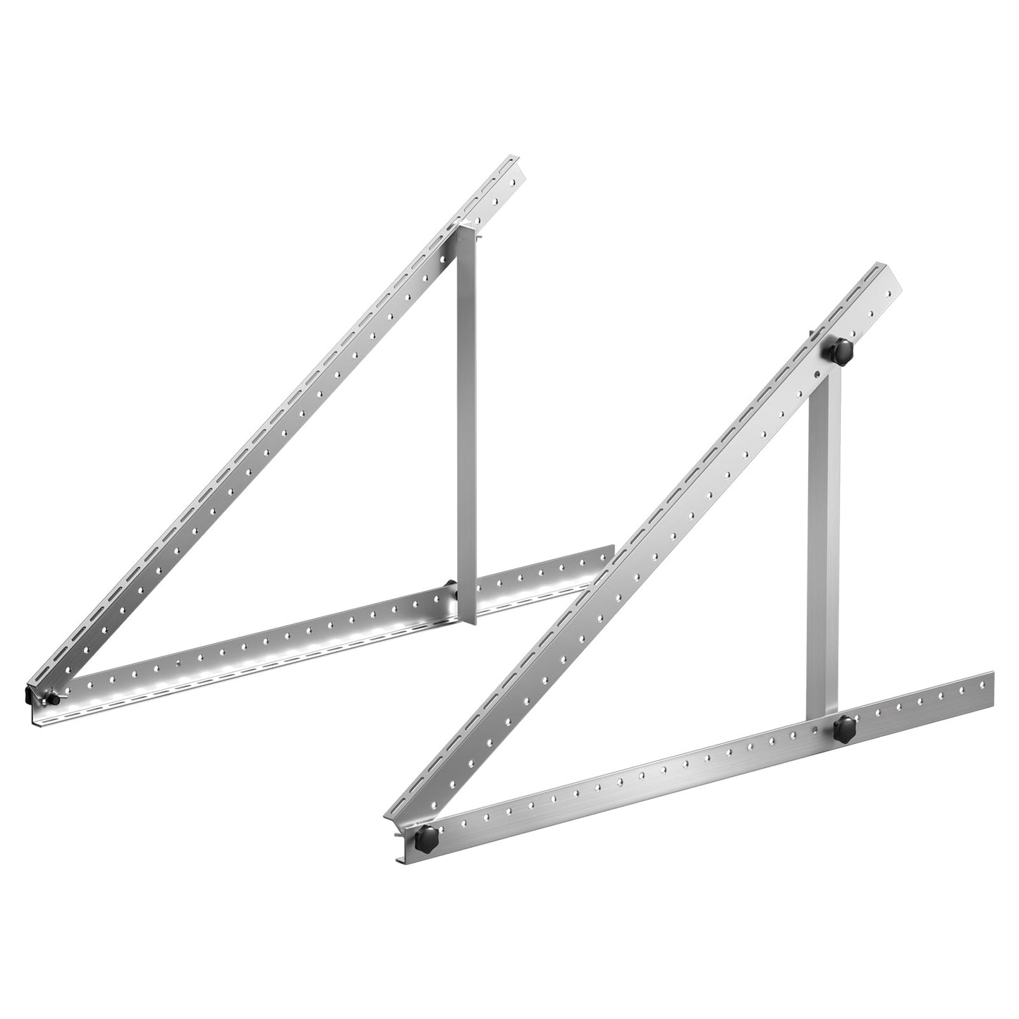 KFFKFF 50-Inch Solar Panel Support Brackets, 0 to 90° Modifiable Incline Mount Brackets Sustain 100-550W Solar Panels, Featherweight Aluminum Brackets with Foldable Incline Legs for RV, Roof, Boat