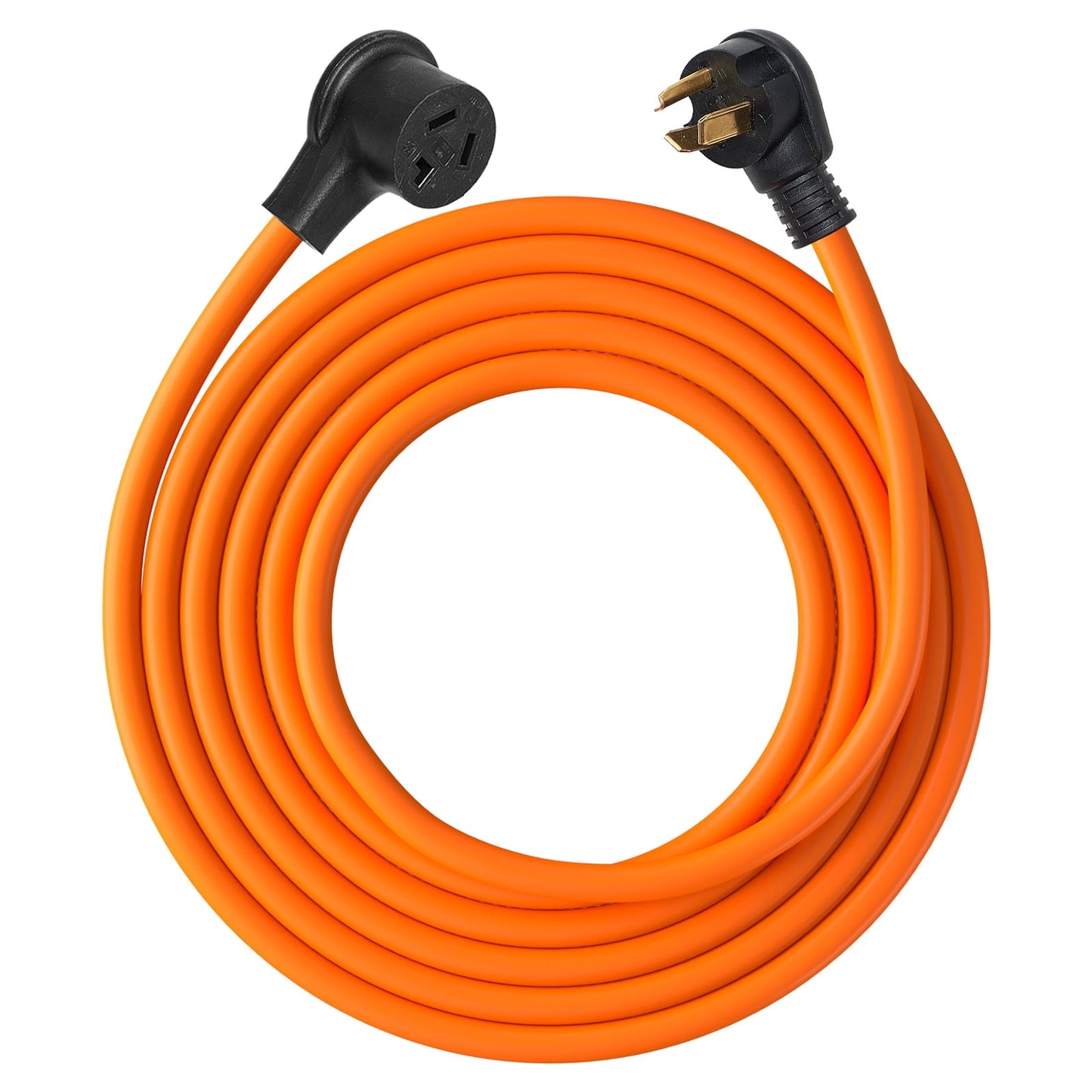 KFFKFF Dryer Extension Cord 50 ft Copper 30A Black, 1 x Black Non-Woven Fabric Bag,1 x PVC Cable Tie