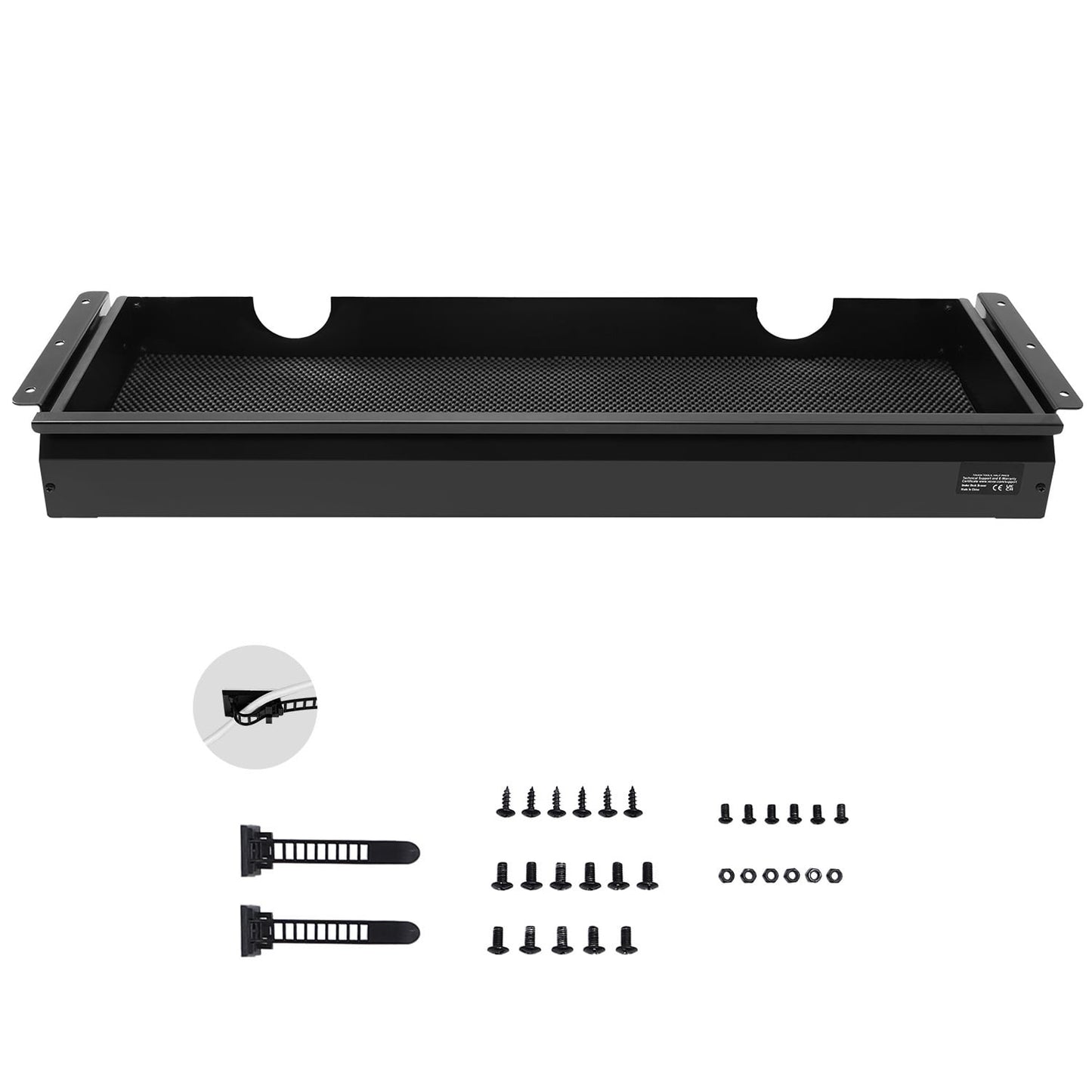 KFFKFF Spacious 33" Broad Under Table Drawer, Concealed Pull-out Storage for Desk, Hidden Workspace Organizer with Smooth Ball-bearing Slides, Underneath Pen Holder for Office Adjustable Workstation