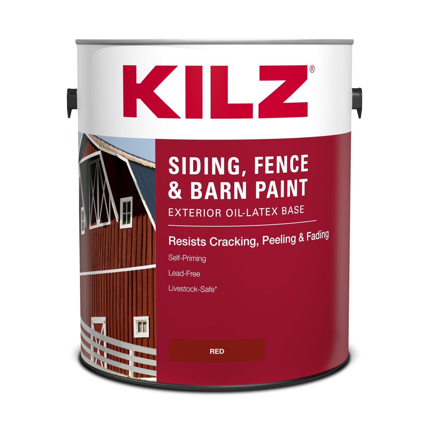 KILZ Pintura para Revestimiento, Cercas y Granero, Exterior, Rojo, 1 Galón