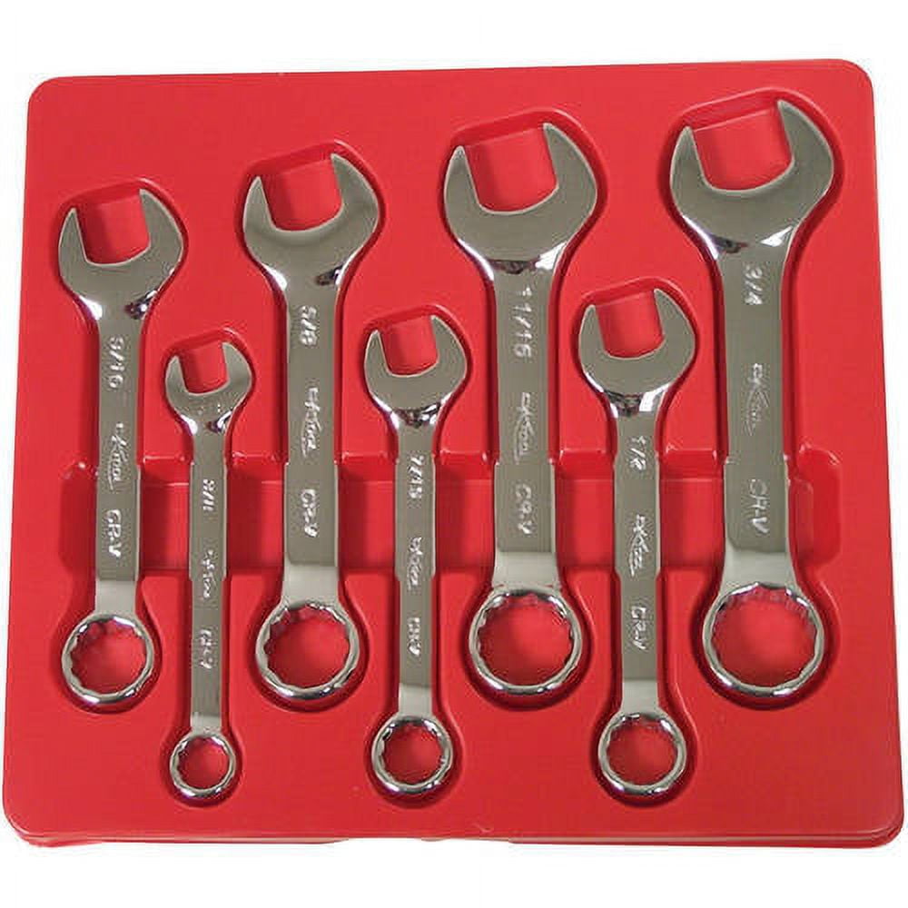 KTI 7-Piece Short Sae Comb Wrench Set