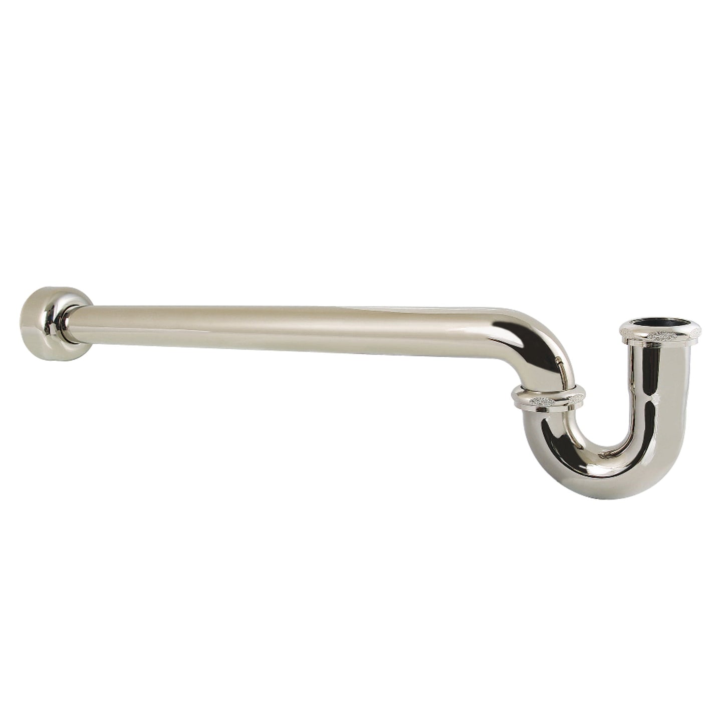 Kingston Brass CC9246 1-1/4" (or 1-1/2") x 1-1/2" P-Trap with Box Flange, 24" Length, 18 Gauge, Polished Nickel