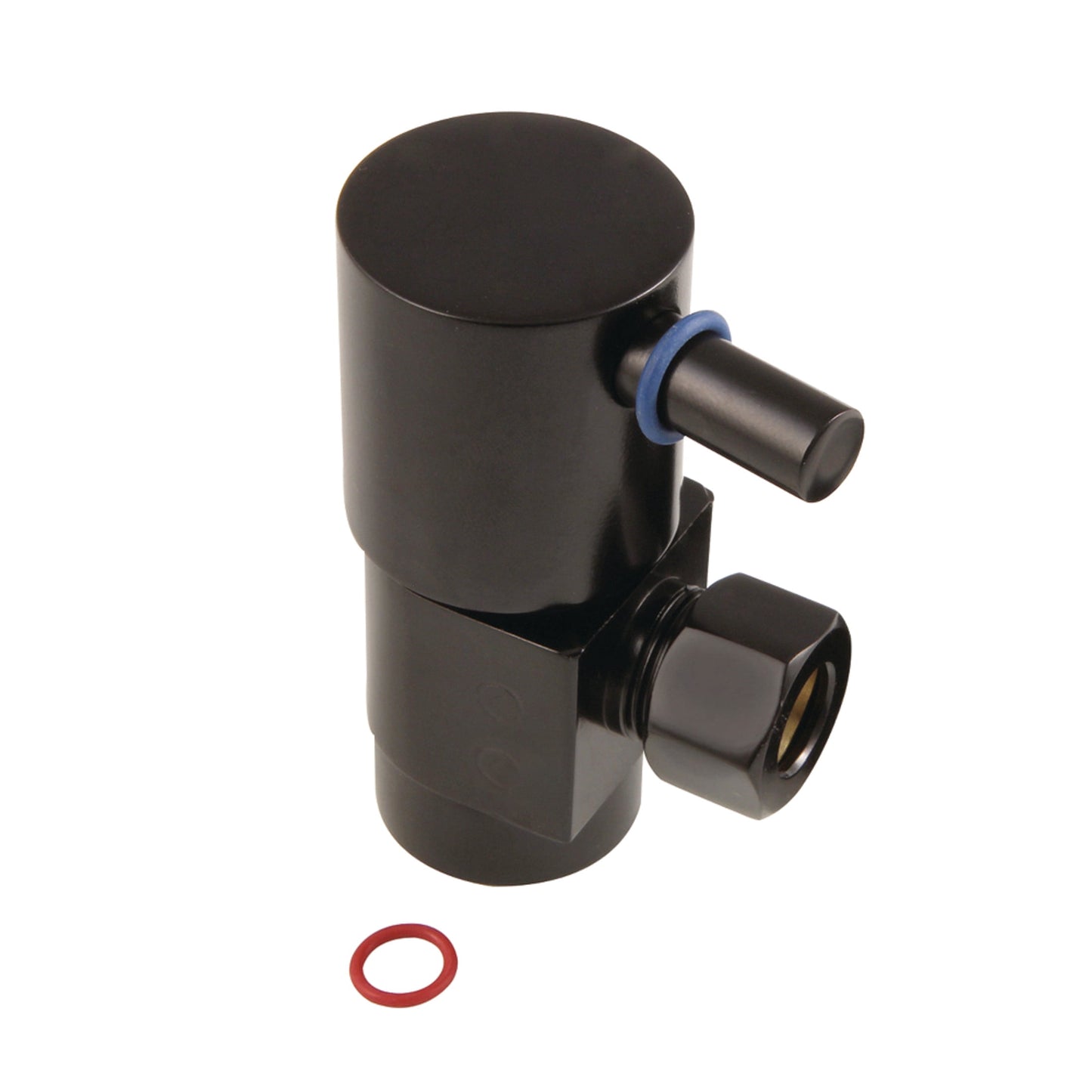 Kingston Brass CD43305DL 1/2-Inch FIP x 3/8-Inch O.D. Anti-Seize Deluxe Quarter-Turn Ceramic Hardisc Cartridge Angle Stop in Oil Rubbed Bronze