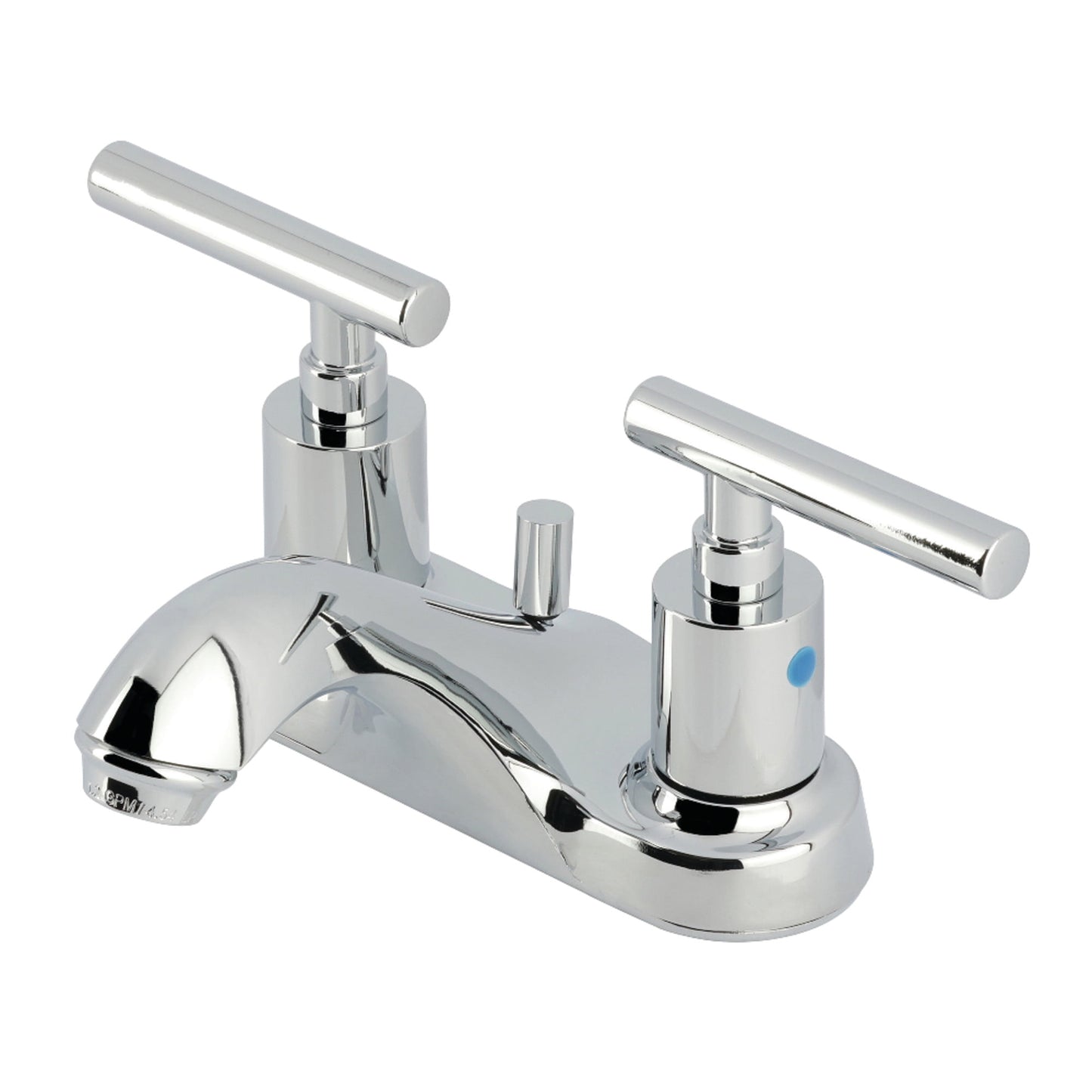 Kingston Brass FB5621CML Manhattan Double-Handle 4" Centerset Bathroom Faucet with Pop-Up Drain, Polished Chrome