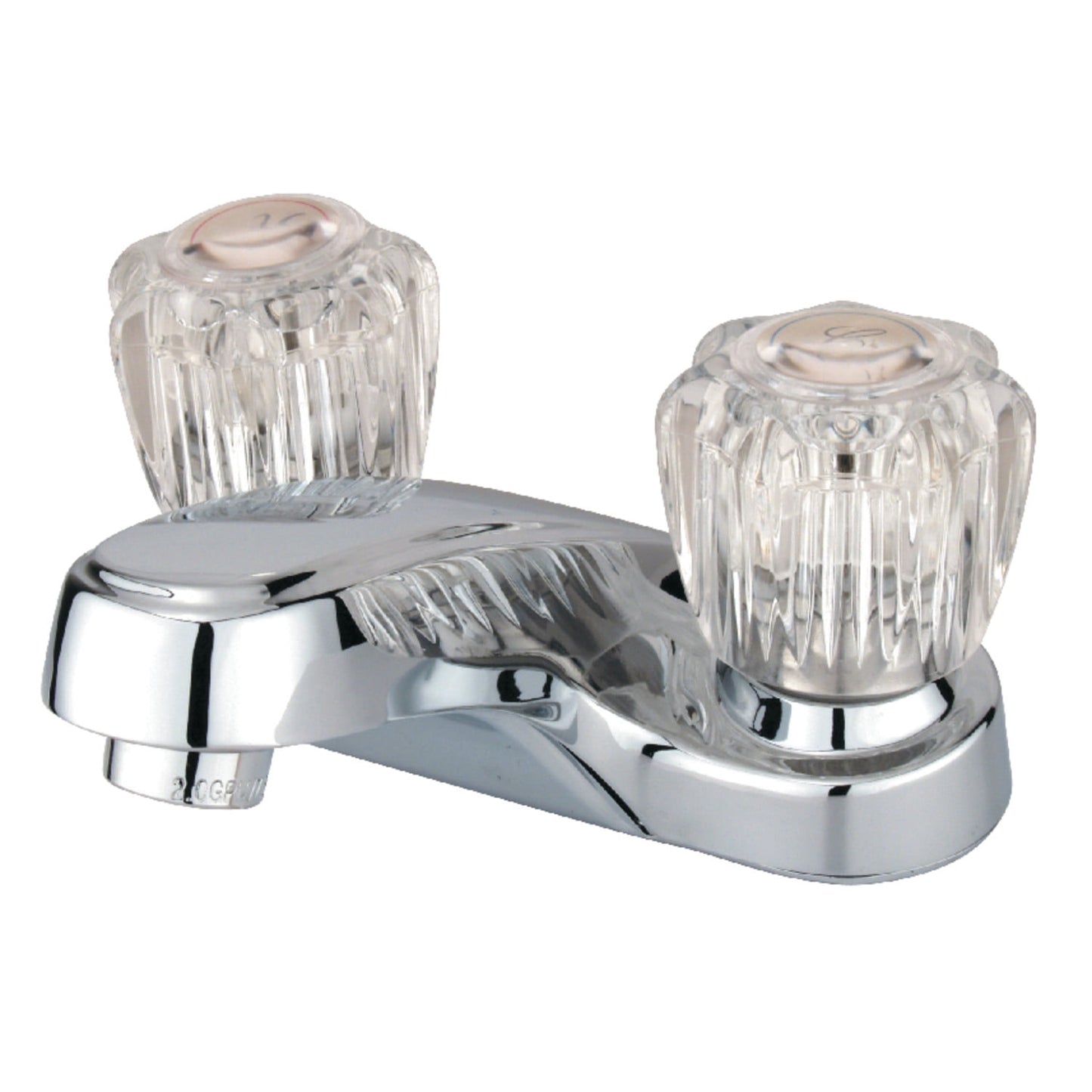 Kingston Brass GKB161LP Water Saving Americana Centerset Lavatory Faucet with Acrylic Handle, Chrome