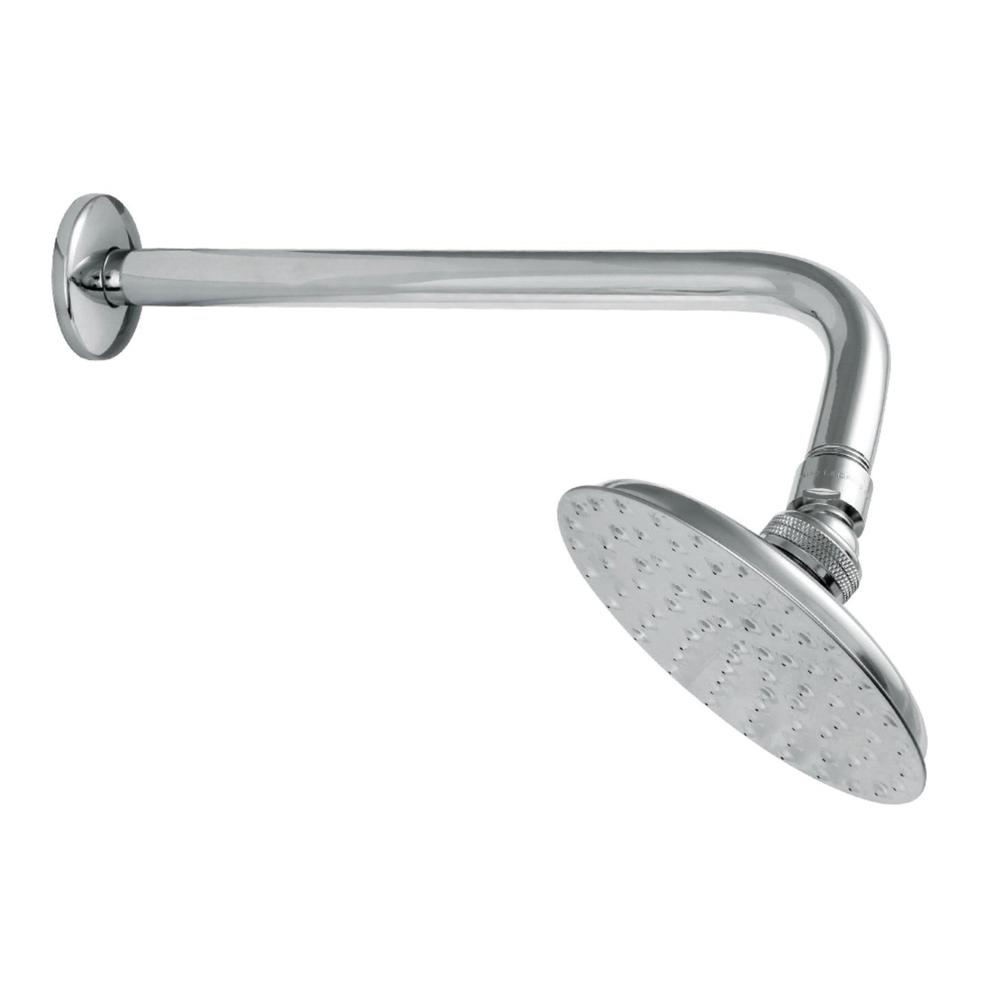 Kingston Brass K135A1CK Victorian 5-1/4-Inch Round Raindrop Brass Shower Head with 12-Inch Shower Arm in Polished Chrome