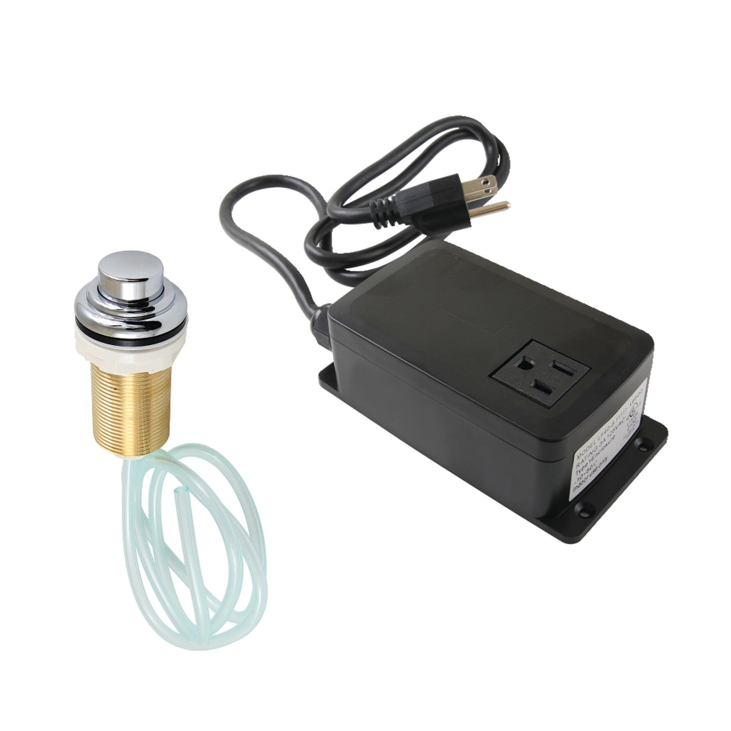 Kingston Brass KATSK211 Trimscape Single Outlet Garbage Disposal Air Switch Kit in Polished chrome