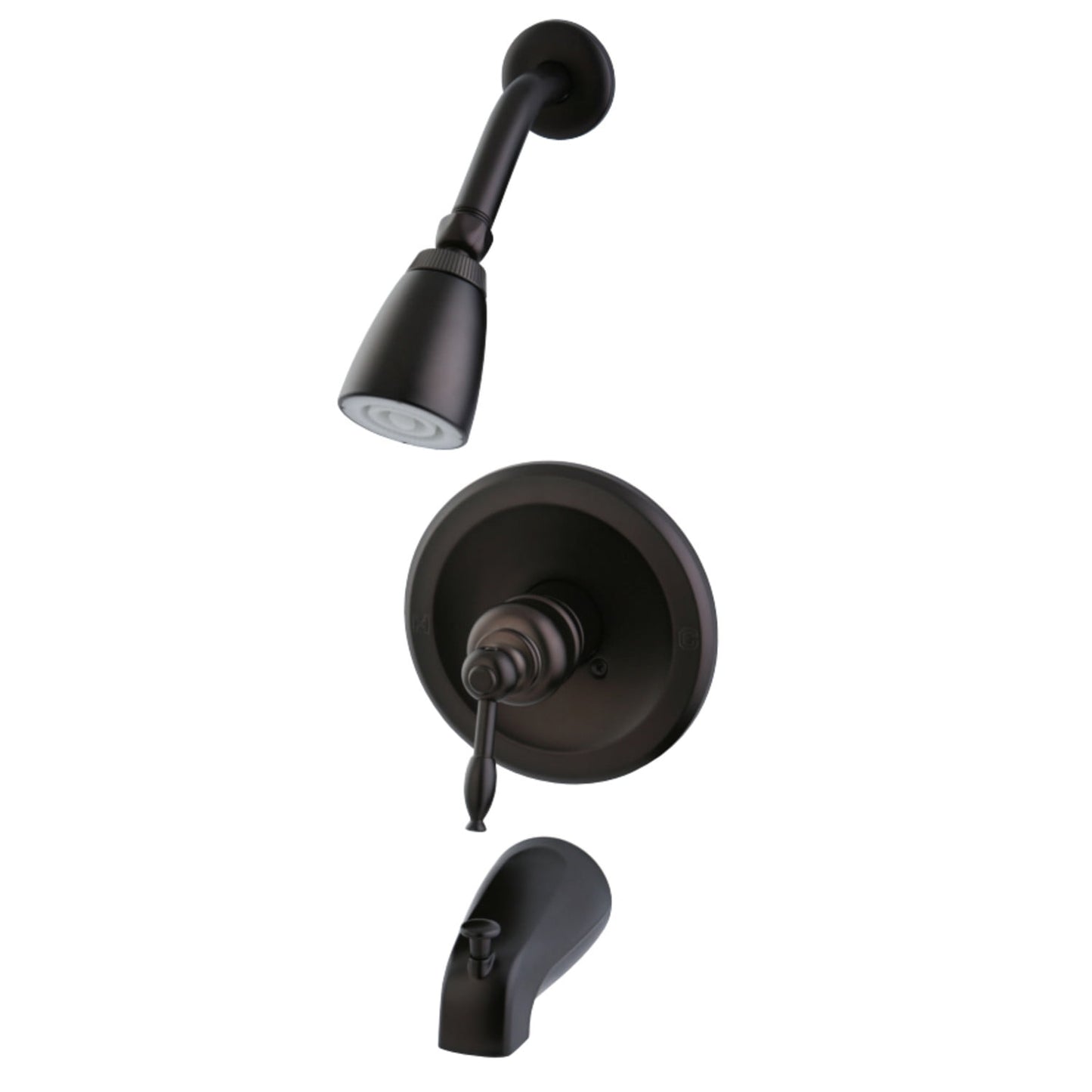 Kingston Brass Grifo Desviador para Bañera y Ducha con Válvula y Ribete