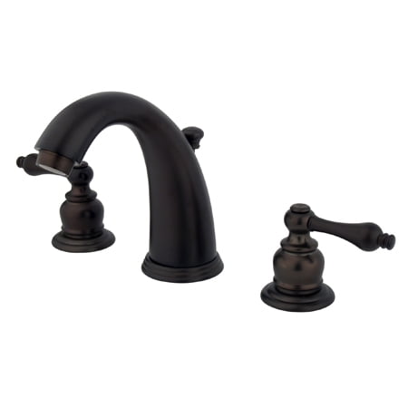 Kingston Brass KB980AL Victorian 2-Handle 8 in. Widespread Bathroom Faucet, Matte Black