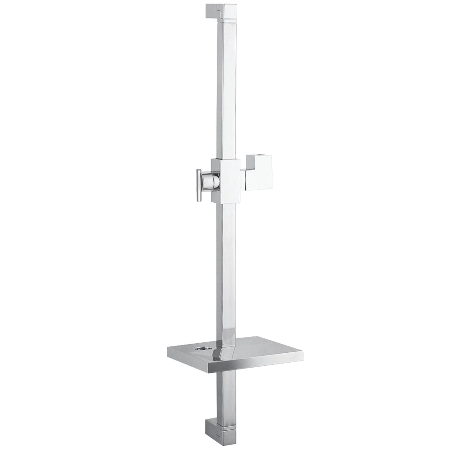 Kingston Brass KX8268 Claremont 24-Inch Stainless Steel Shower Slide Bar with Soap Dish in Brushed Nickel