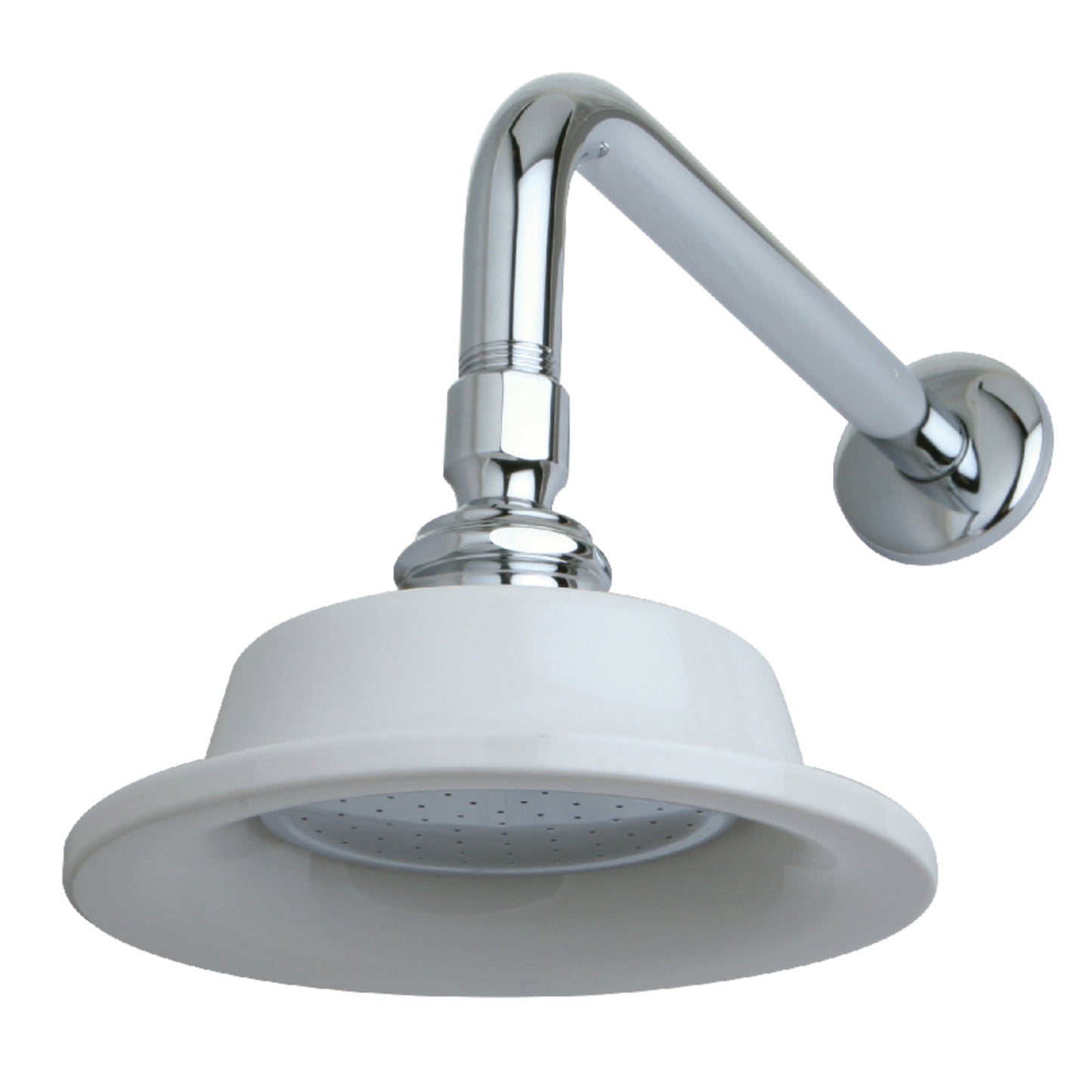 Kingston Brass P60CK Victorian 6-5/16-Inch Sunflower Raindrop Ceramic Shower Head with 12-Inch Shower Arm in Polished Chrome