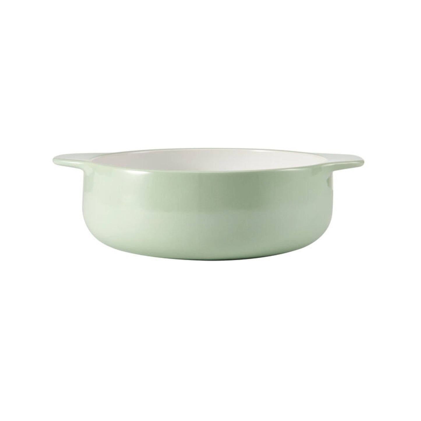 Kitchenaid 2.25-quart Vitrified Stoneware Round Casserole Baker with Lid in Pistachio Green