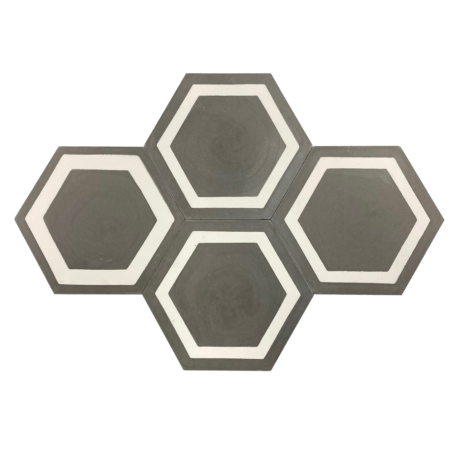 Koni Cement Tile Series KCT 04 Hexagon 8 in X 9 in Handmade Cement Tile (5.28 sq ft/Box)