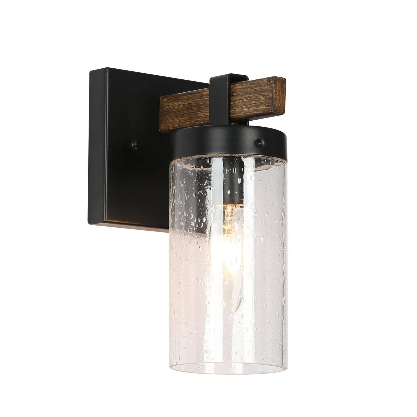 LNC Lapps 4.7-in 1-Light Distressed Brown LED Farmhouse Vanity Light Bar