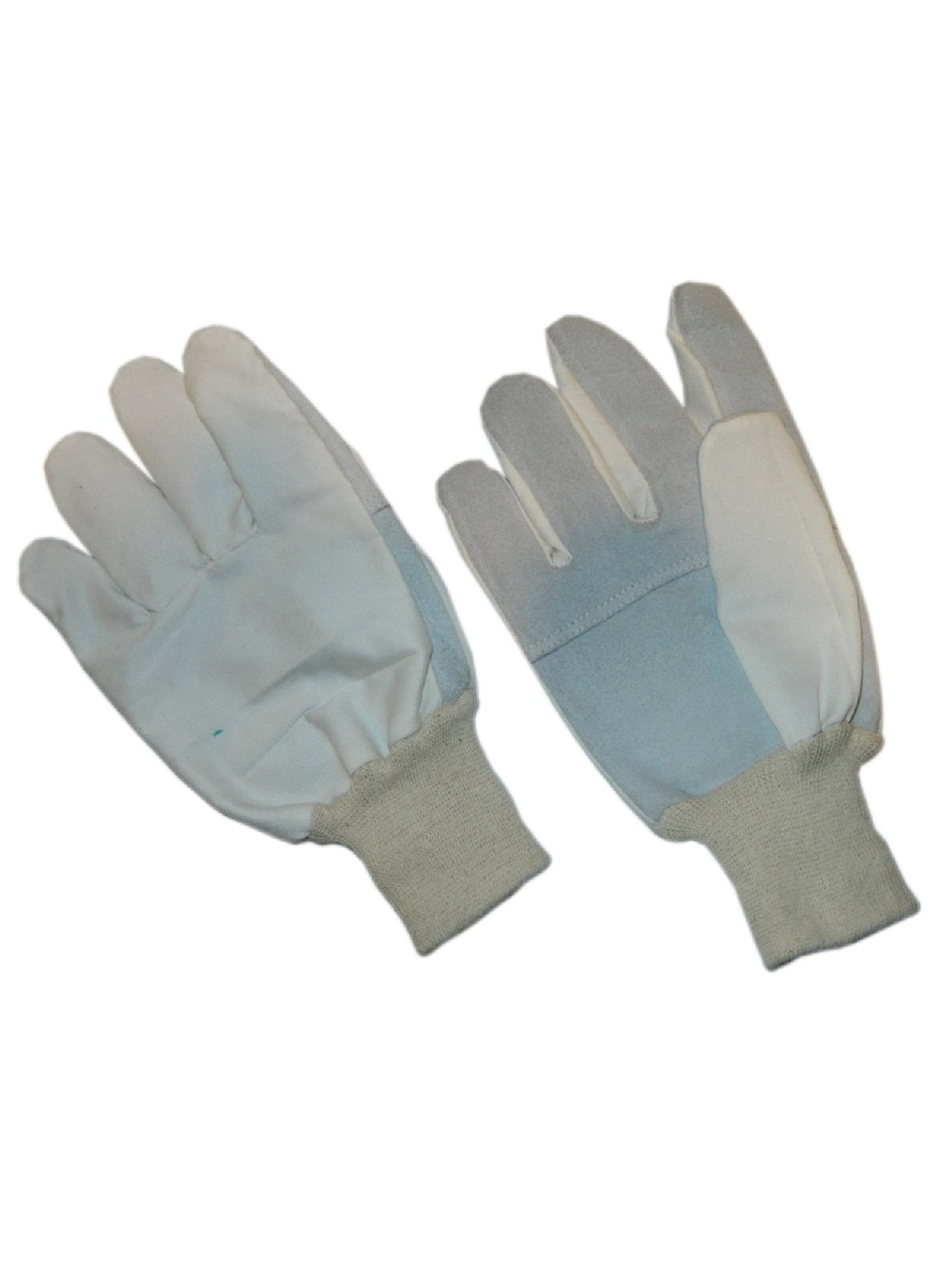 LP4100-L-12PK, Men's Split Leather Palm Gloves with Canvas Fabric Back, Knit Wrist, 12 Pair Value Pack
