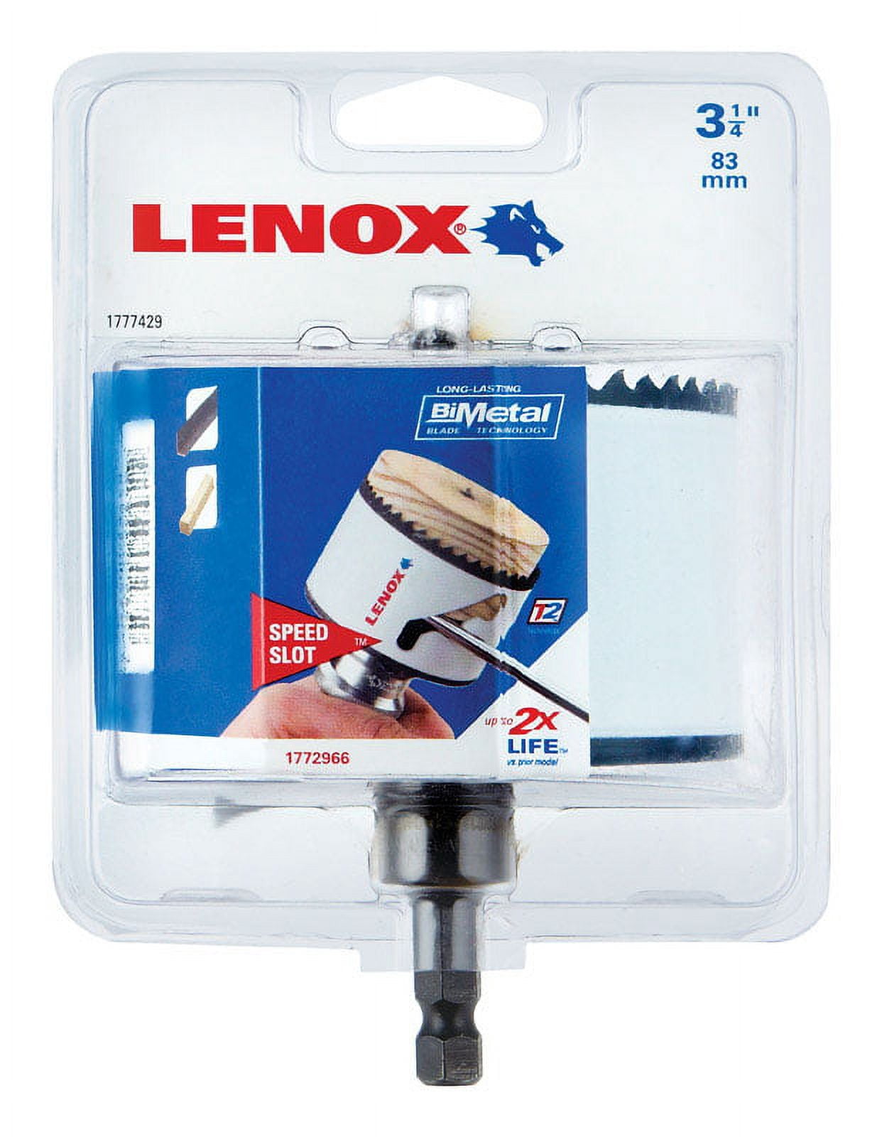 Lenox Speed Slot 3-1/4 in. Dia. x 1.5 in. L Bi-Metal Hole Saw 1 pc.