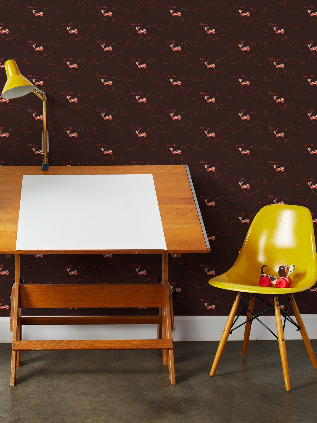 Lets Roll Long Rope Removable Vinyl Wallpaper By Fisher-Price - Cacao