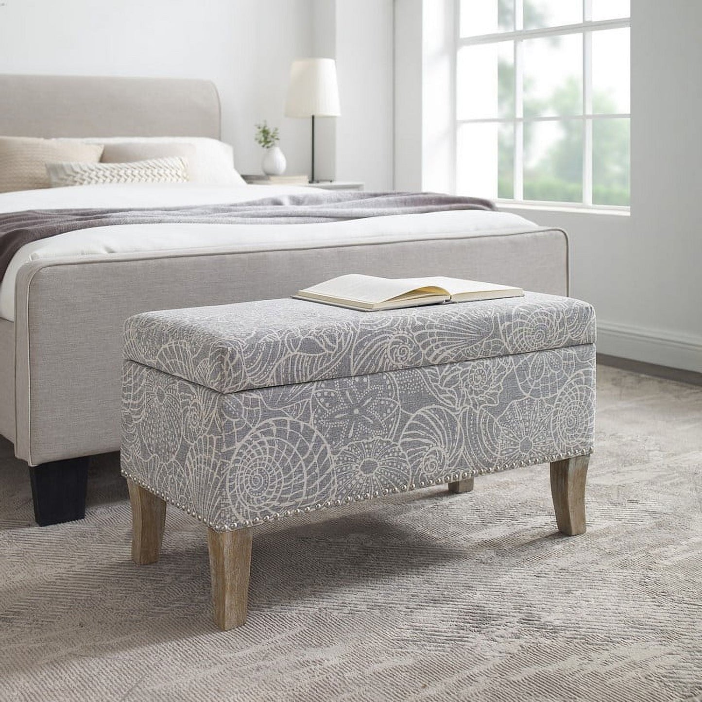 Linon Stephanie Storage Ottoman, Multiple Colors