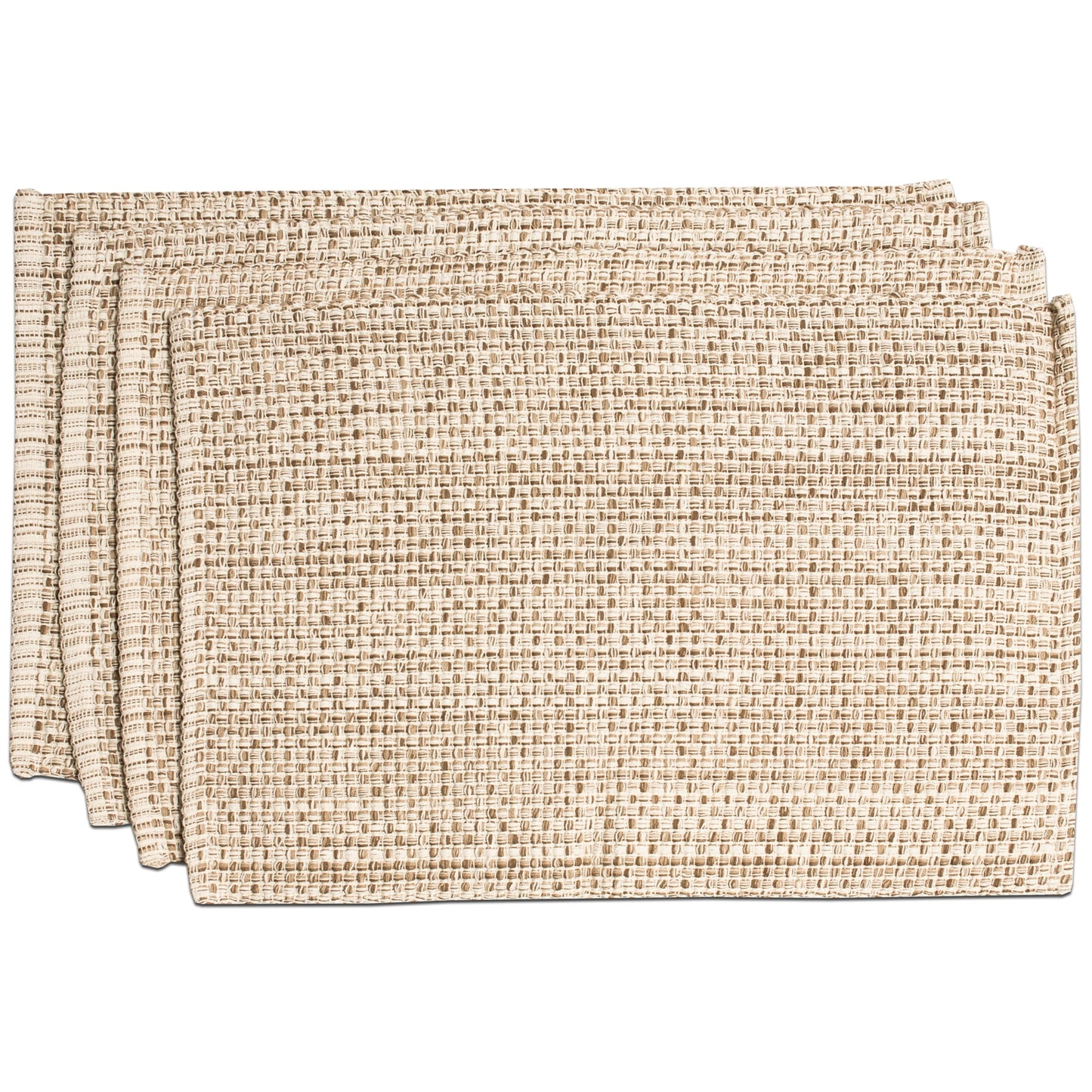 Lintex Trends Collection Mantel Individual Tejido en Dos Tonos 100% Algodón 10" x 19" Paquete de 4