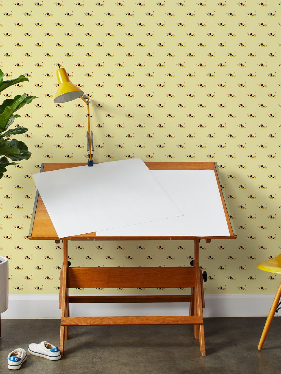 Little Snoopy Removable Vinyl Wallpaper by Fisher-Price - Yellow