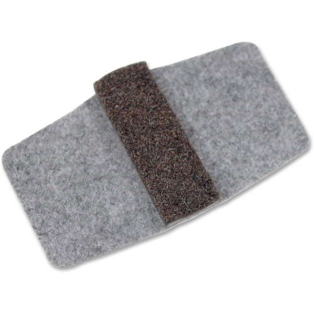 Lorell, LLR49319, Wraparound Floor Savers, 16 / Pack, Gray