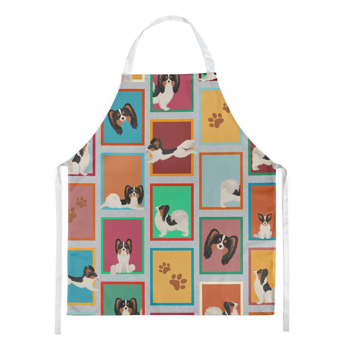 Lots of Tricolor Papillon Apron 27 in x 30 in