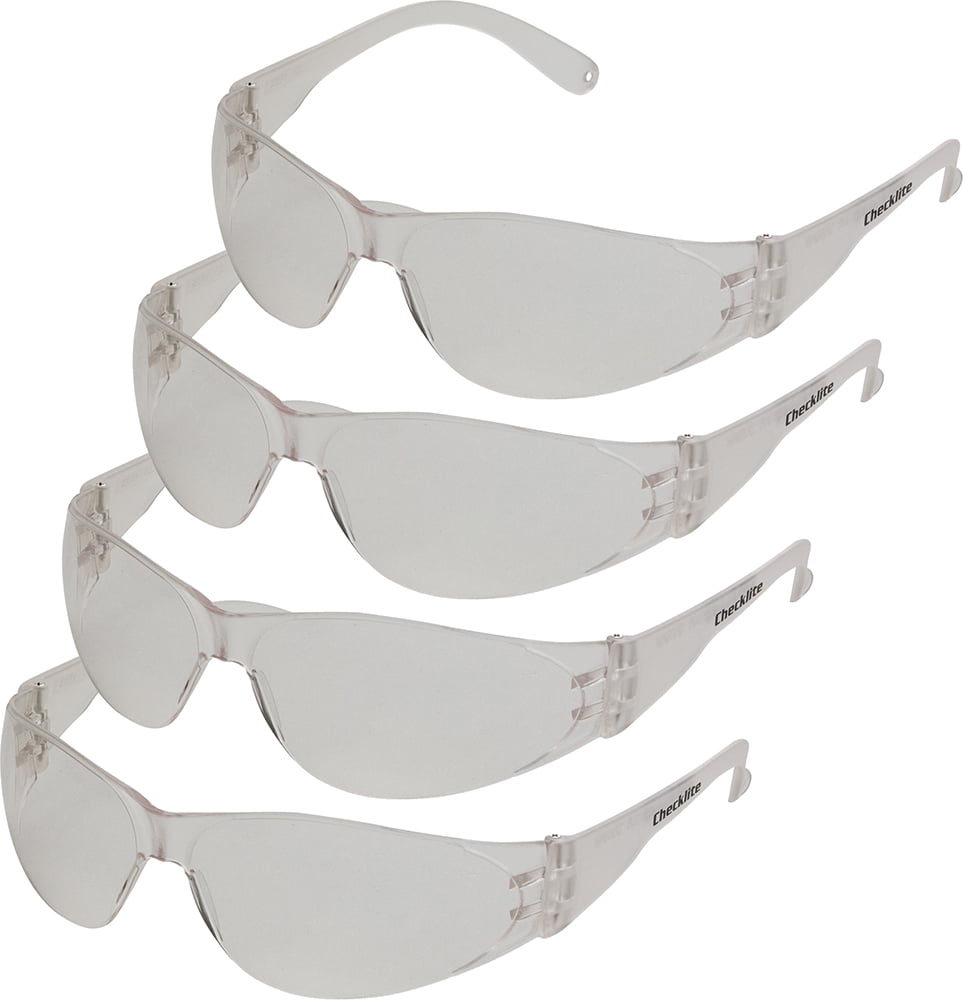 MCR Safety Checklite Anti-Fog Safety Glasses, Bundle of 4